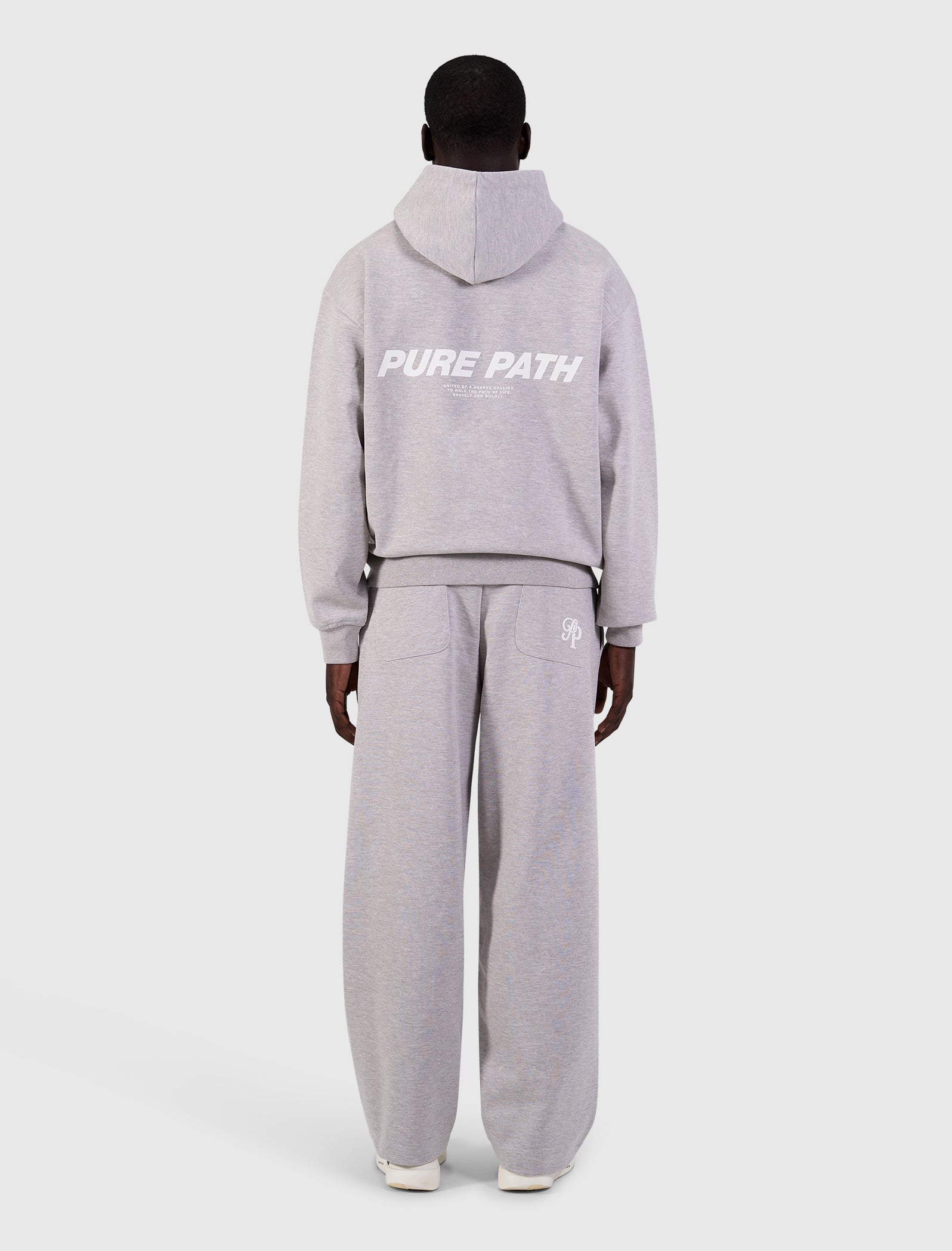 Initials Interlock Hoodie | Taupe