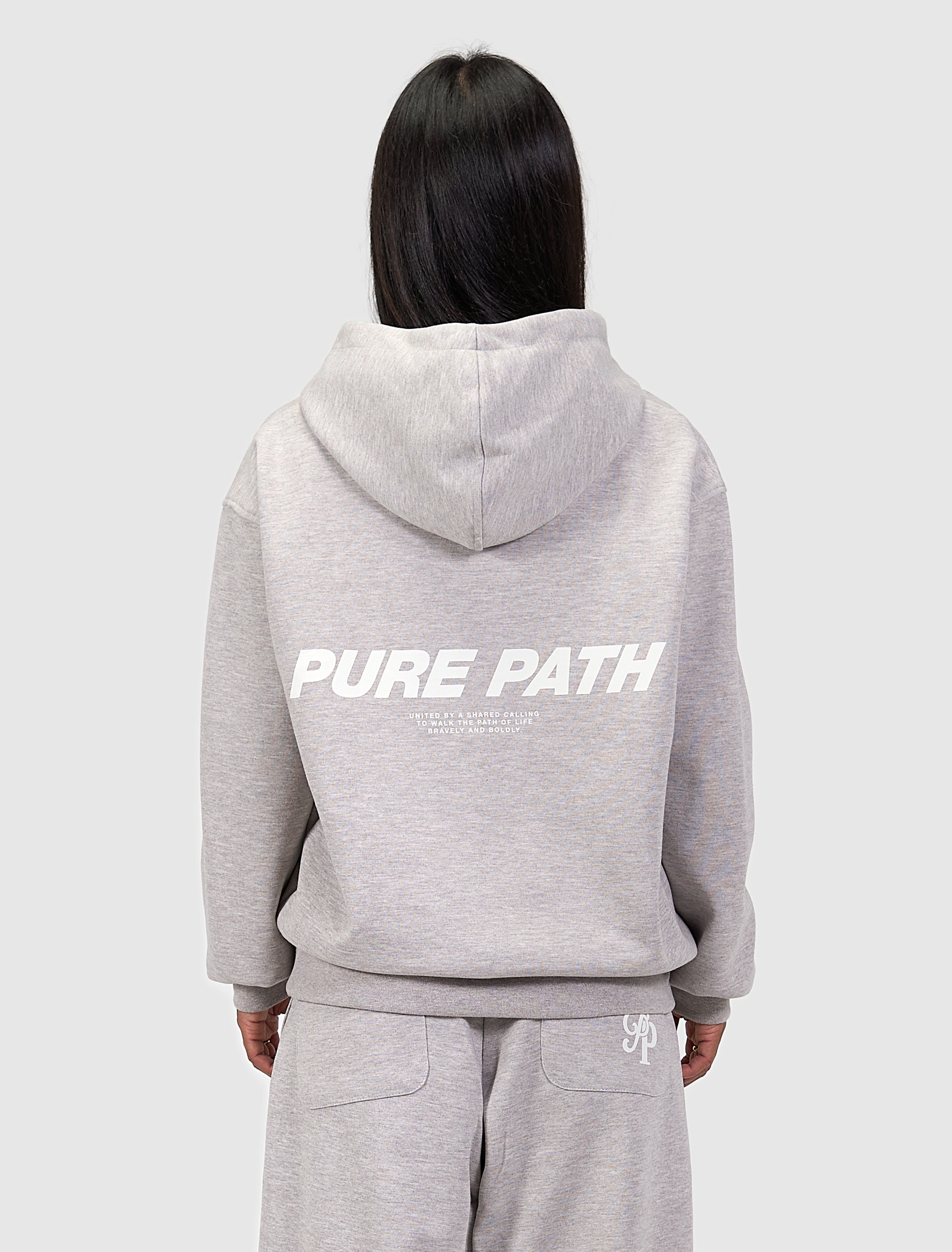 Initials Interlock Hoodie | Taupe
