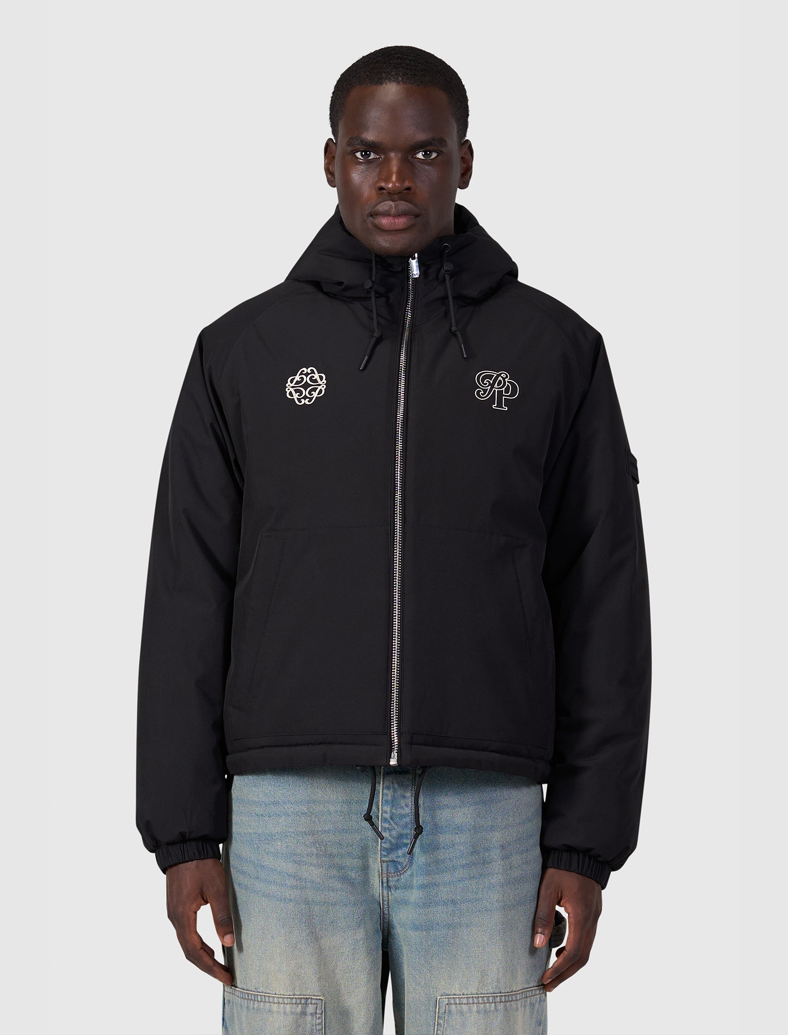 Emblem Initials Jacket | Black