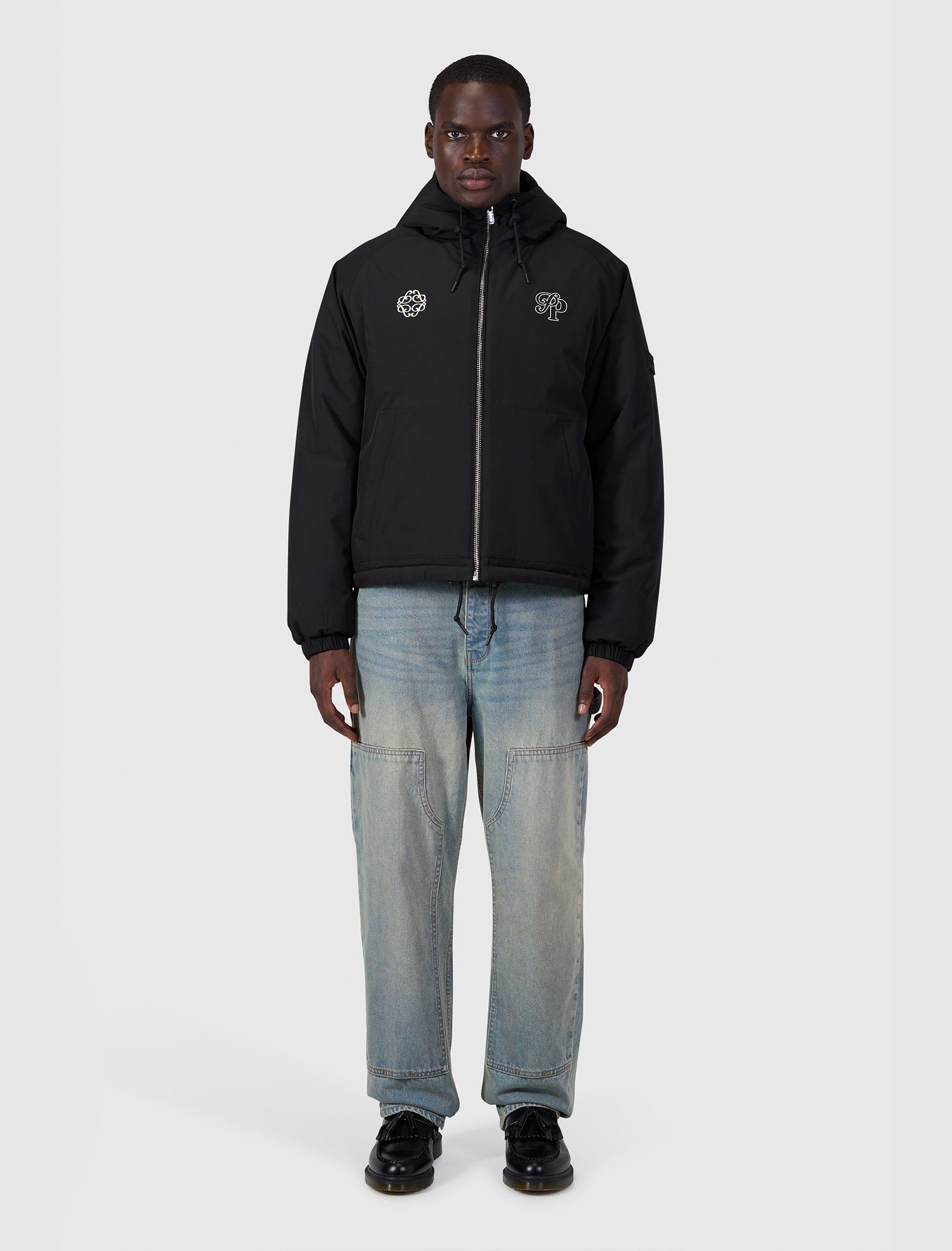 Emblem Initials Jacket | Black