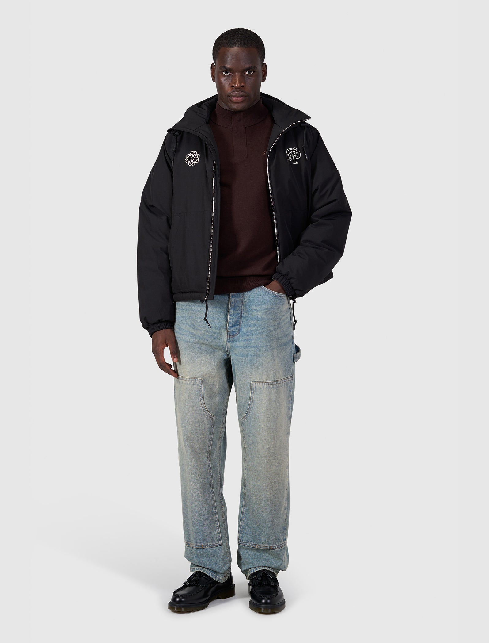 Emblem Initials Jacket | Black