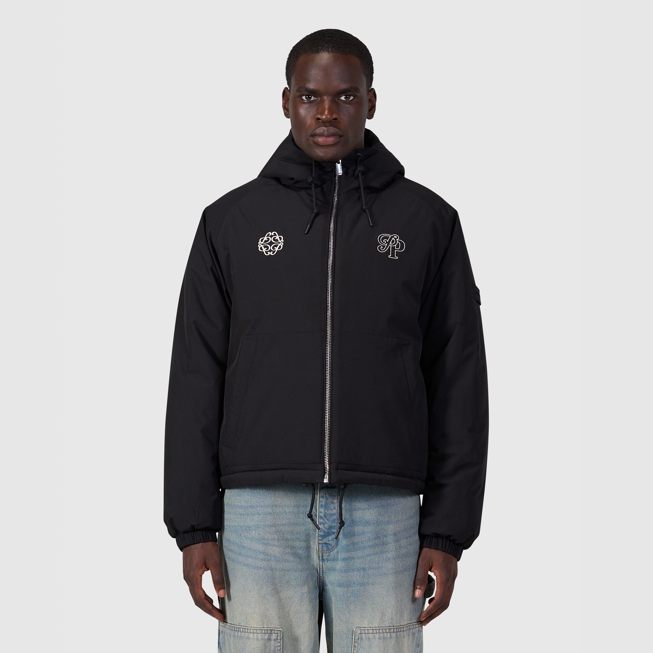 Emblem Initials Jacket | Black