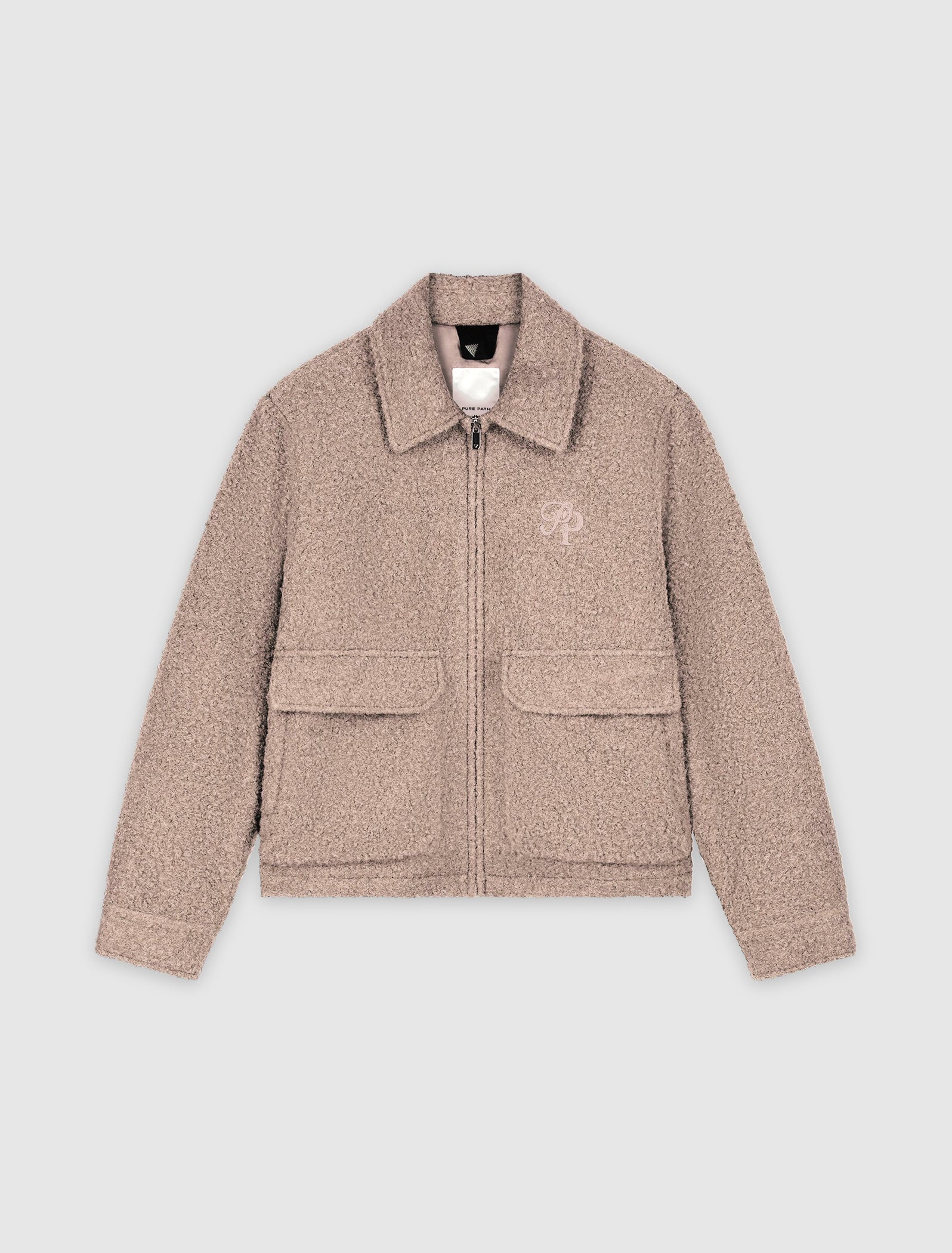 Initials Teddy Jacket | Taupe