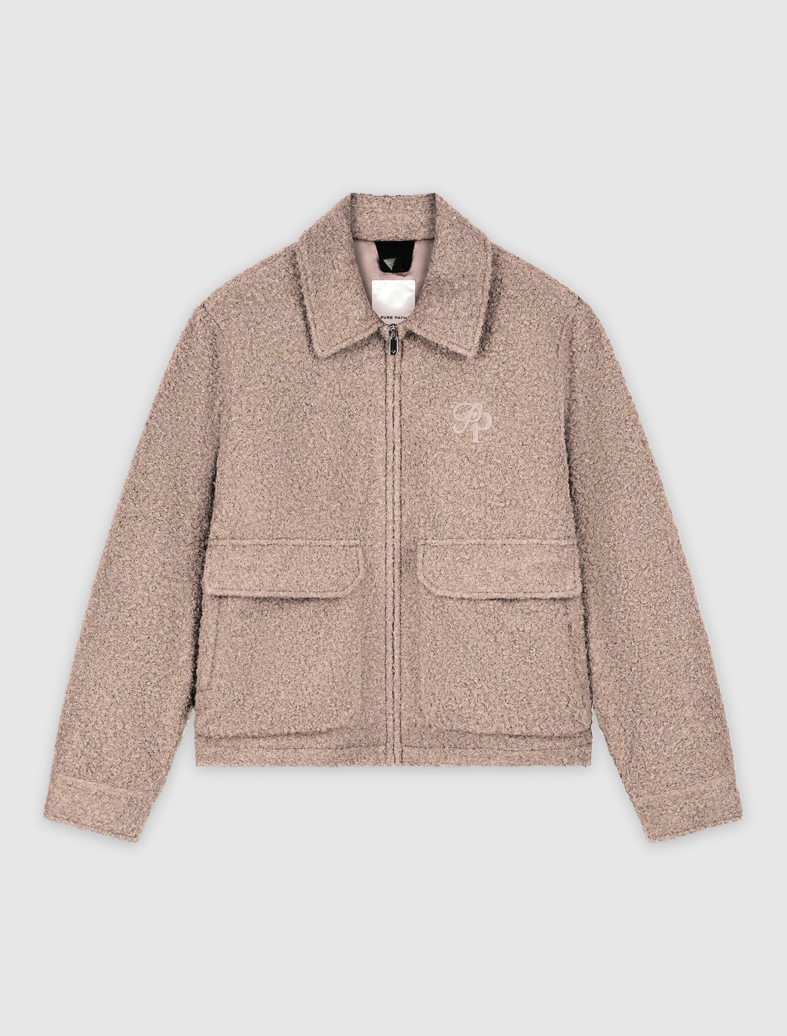 Initials Teddy Jacket | Taupe