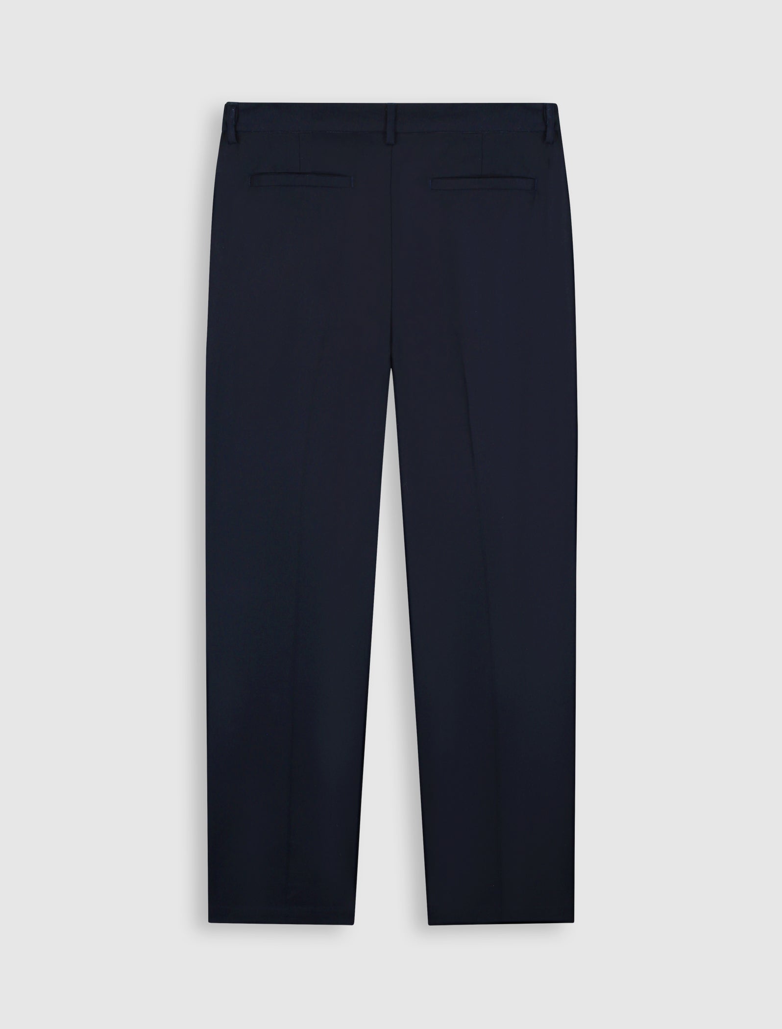 Pleated twill pants | Dark Navy