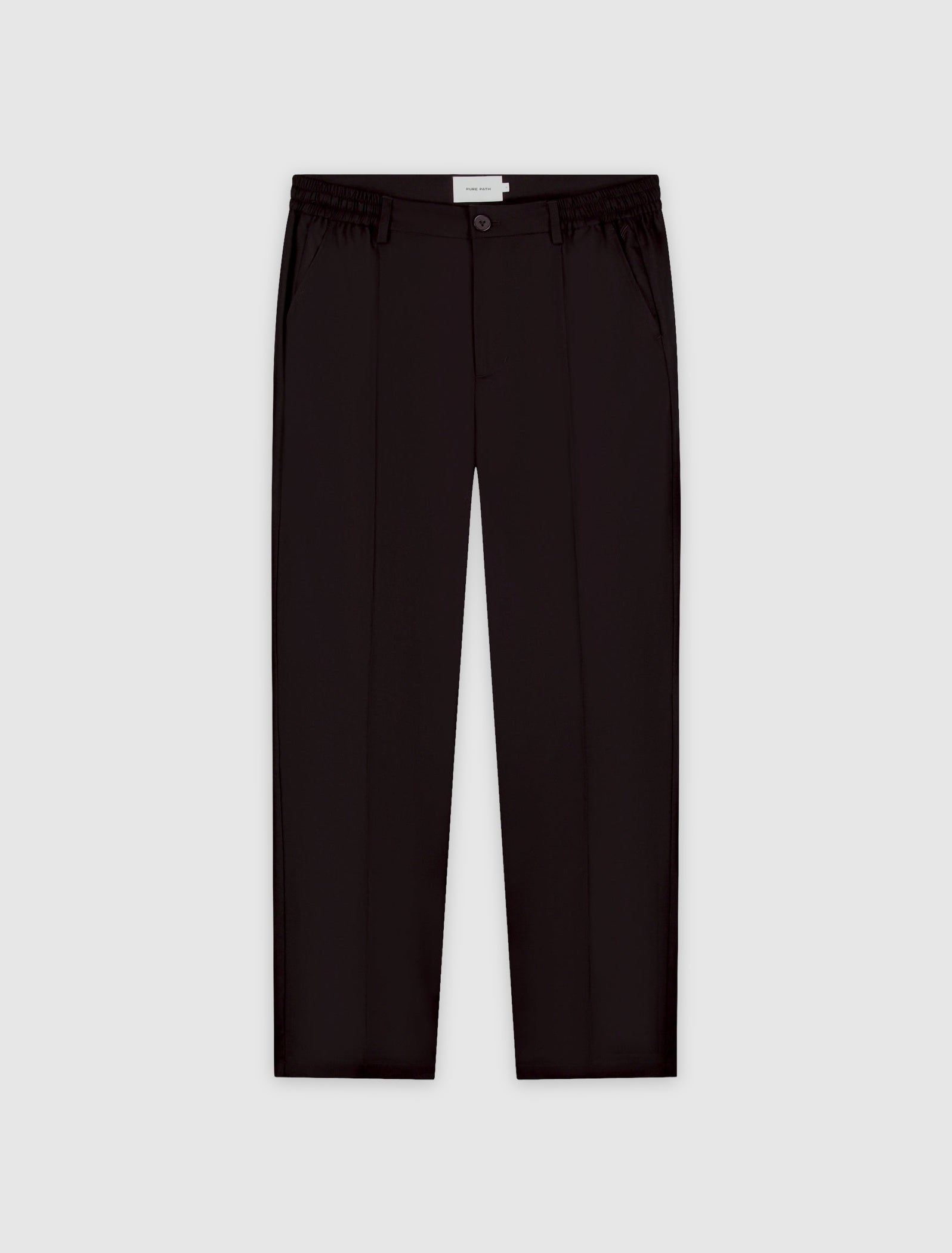 Pleated twill pants | Dark Brown