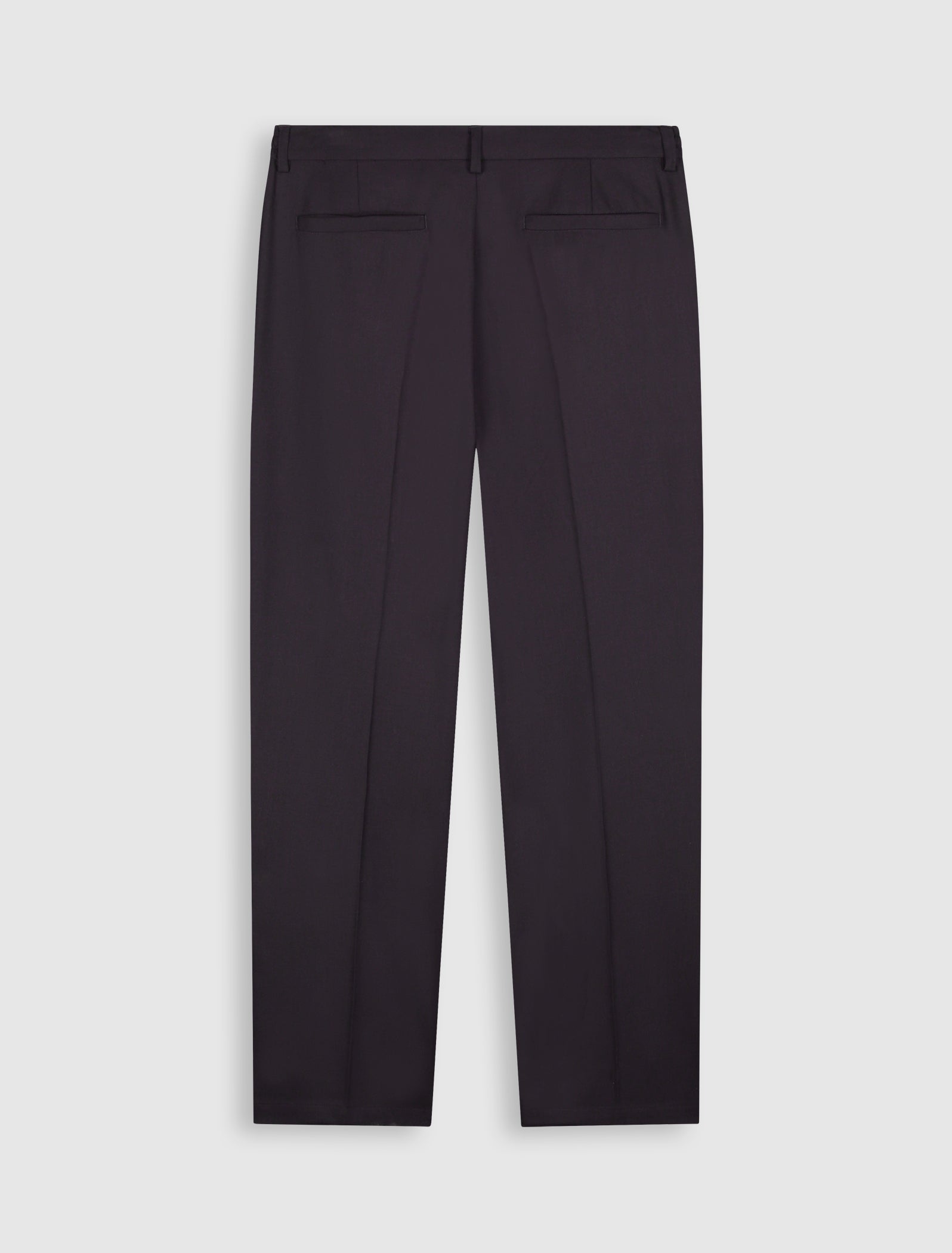 Pleated twill pants | Dark Brown
