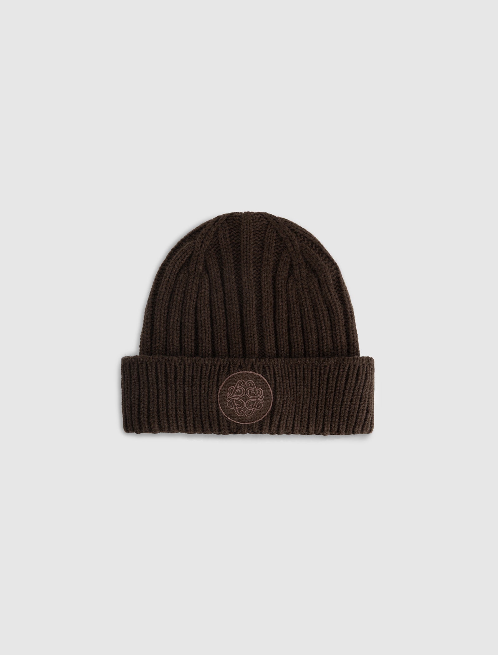 Emblem Beanie | Dark Brown