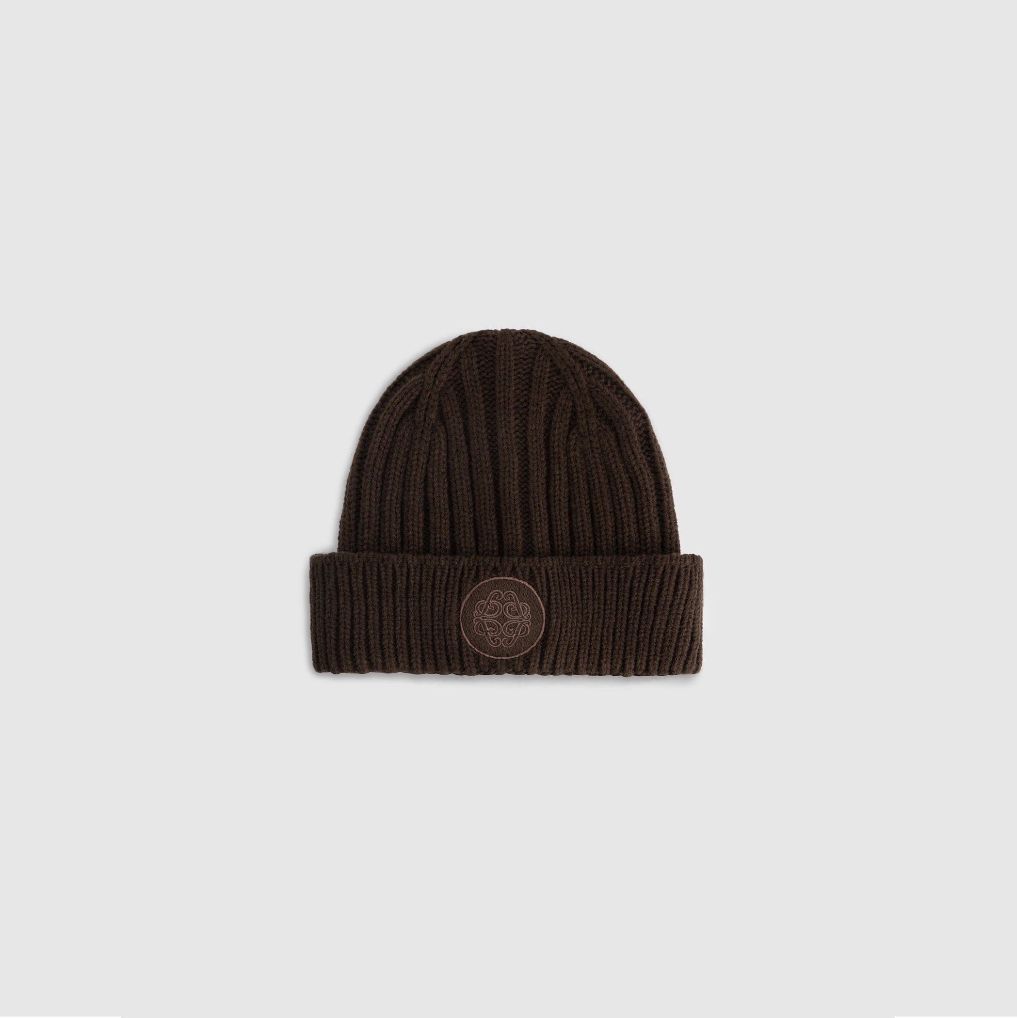 Emblem Beanie | Dark Brown