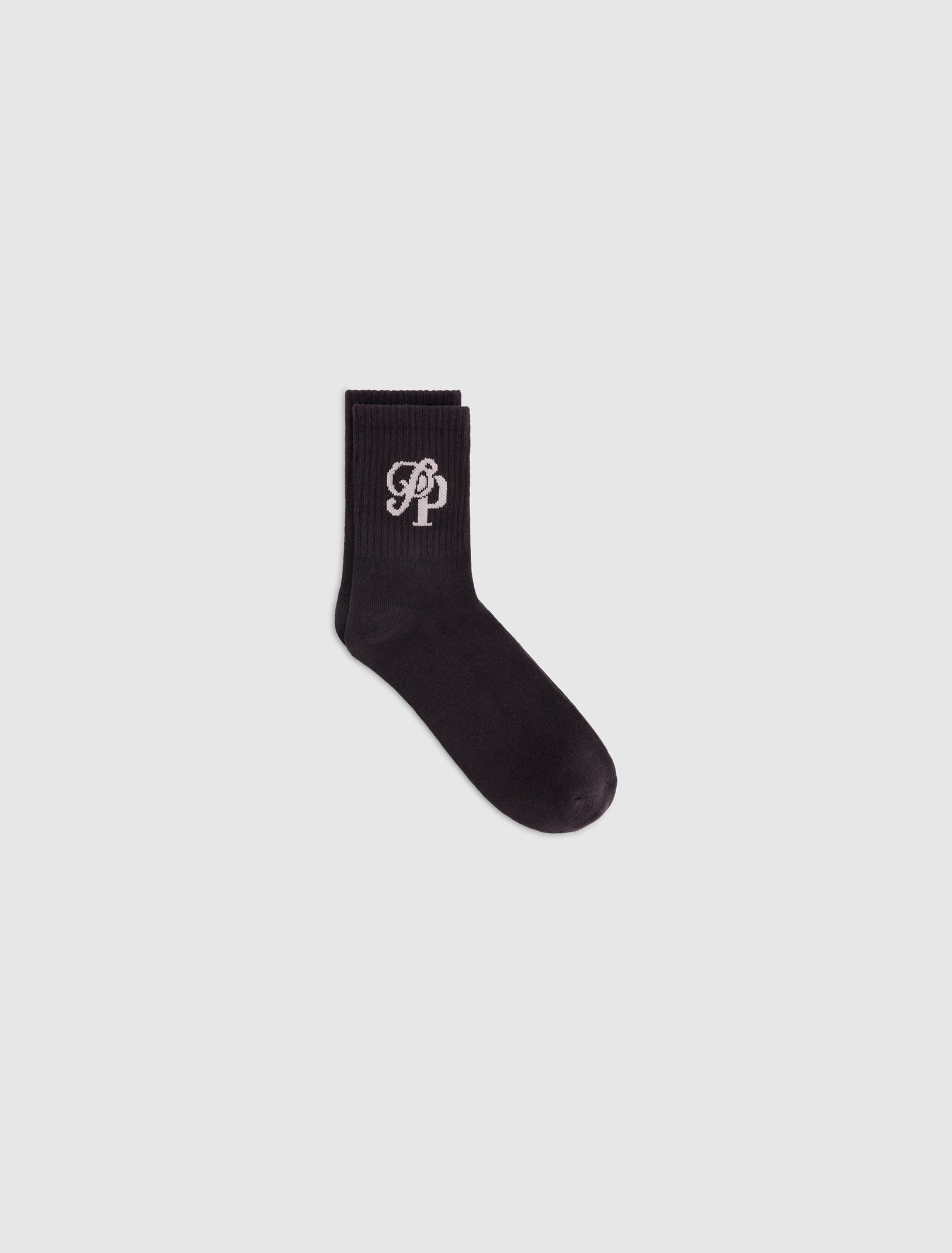 Initials Socks | Dark Brown