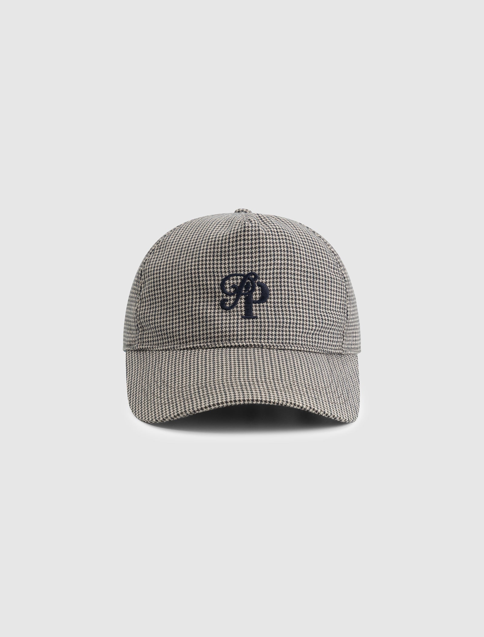 Initials Houndstooth Cap | Ecru