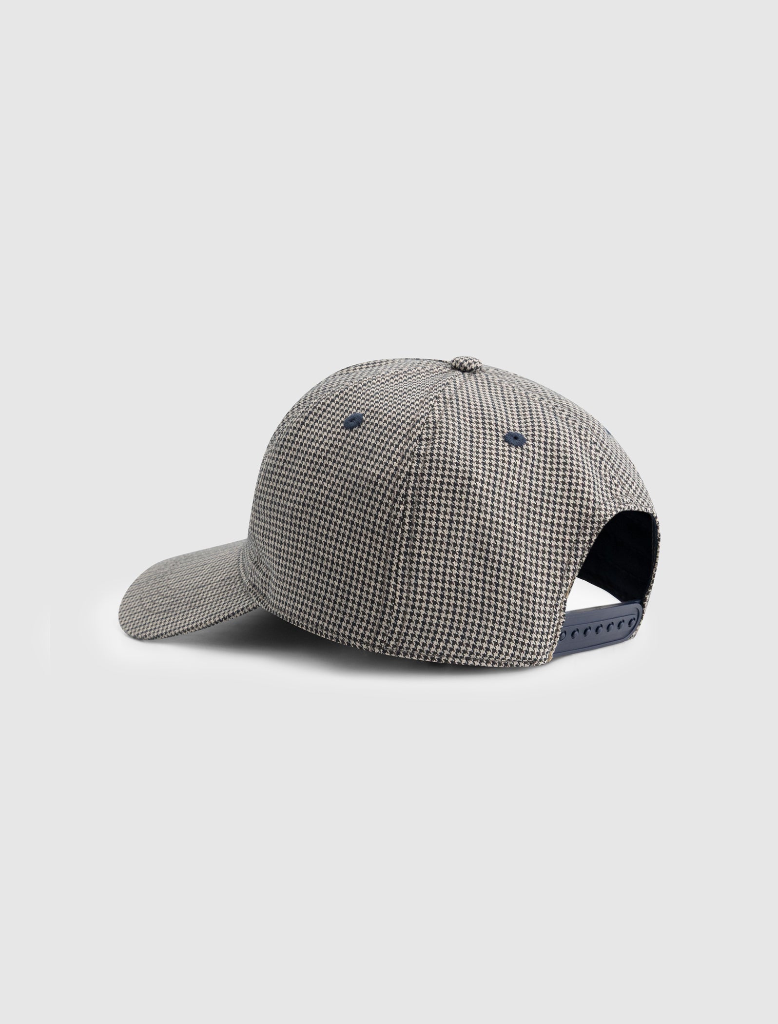 Initials Houndstooth Cap | Ecru