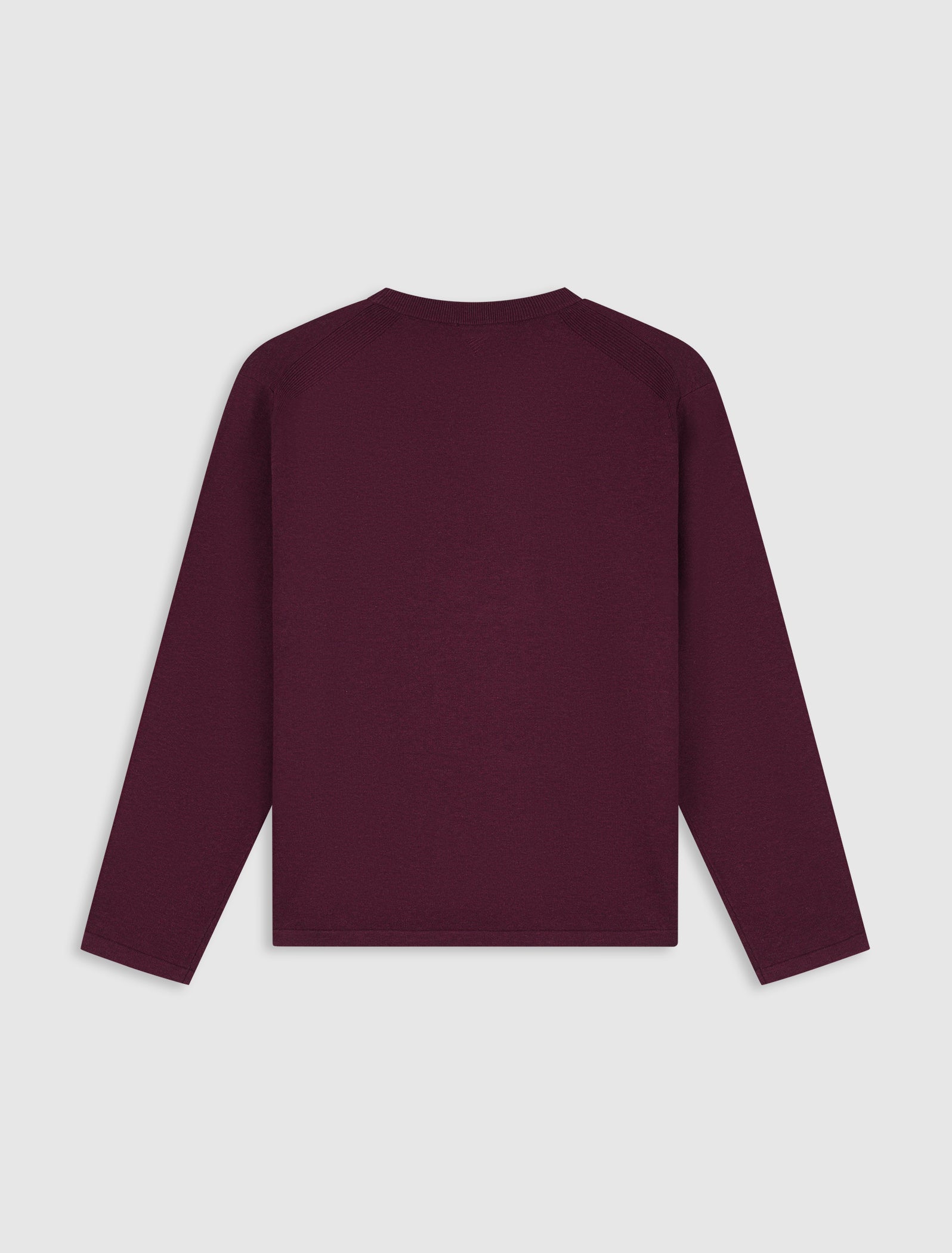 Flat Knit Sweater | Wine Red