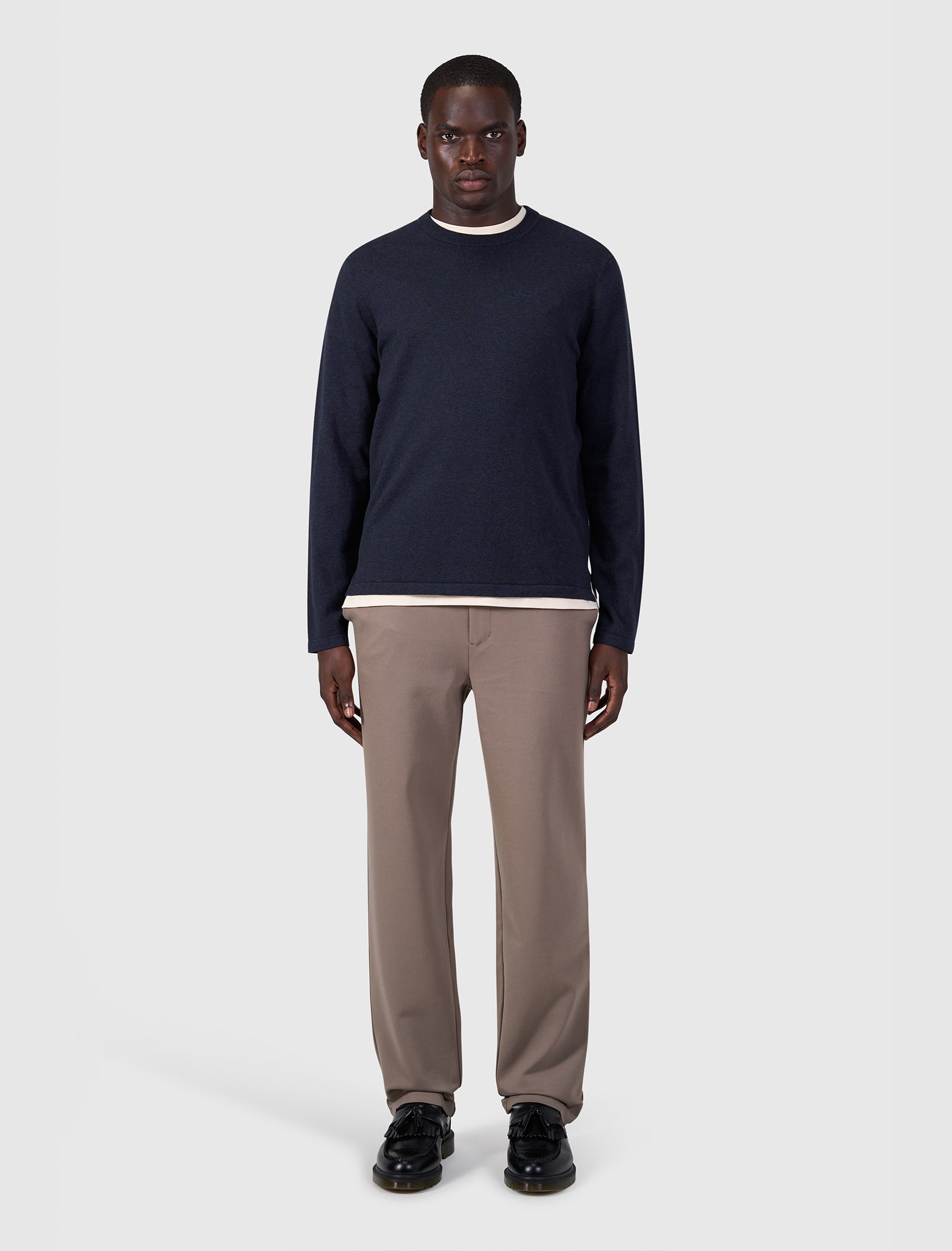 Flat Knit Sweater | Dark Navy