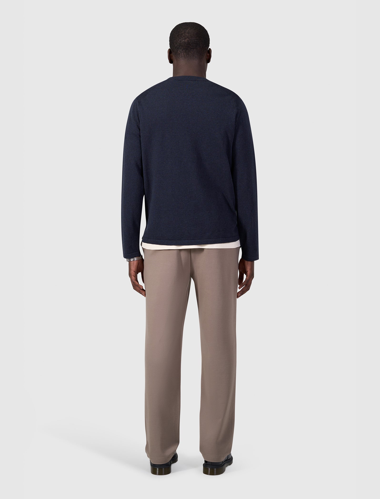 Flat Knit Sweater | Dark Navy
