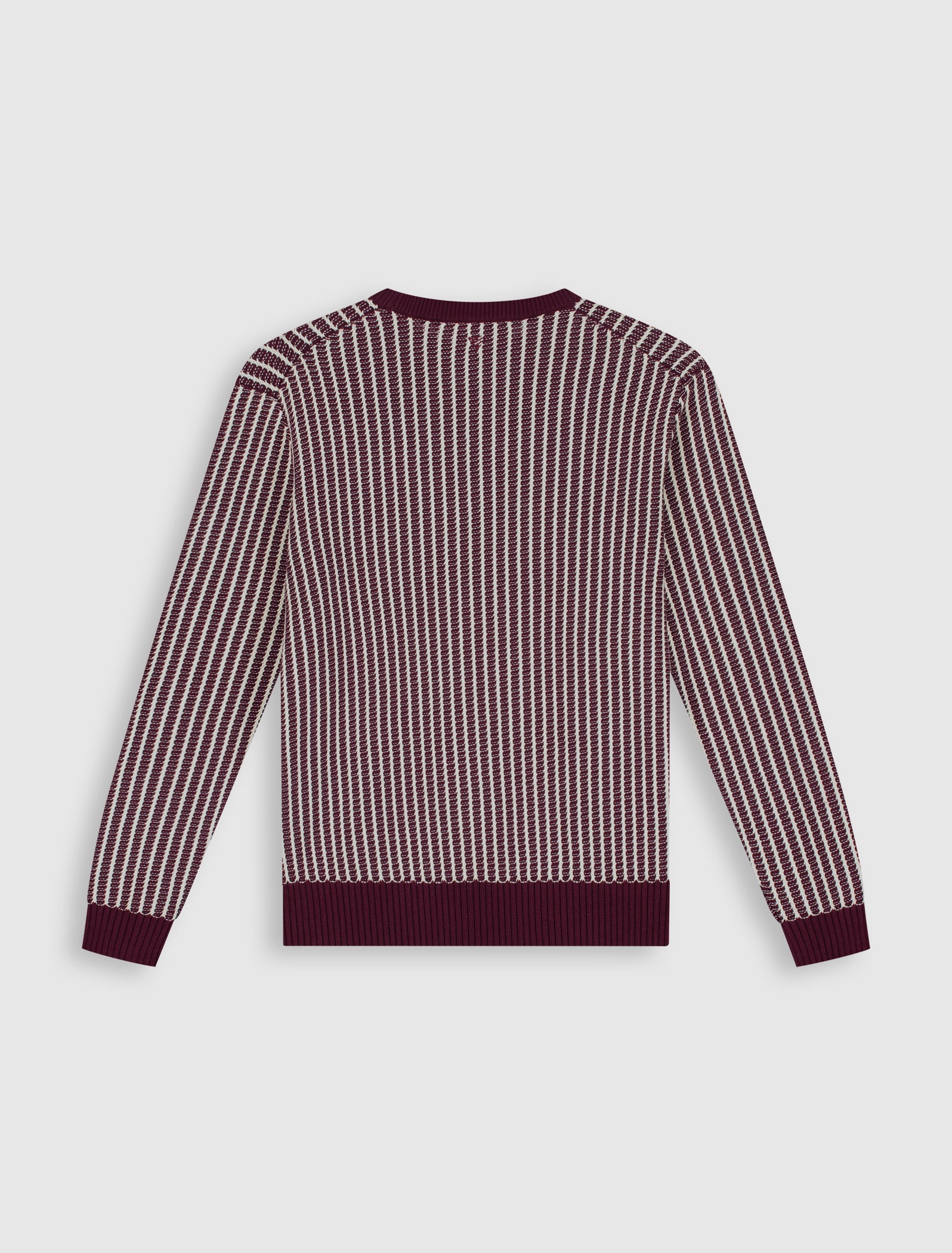 Ladder Stitch Knit Sweater | Wine Red