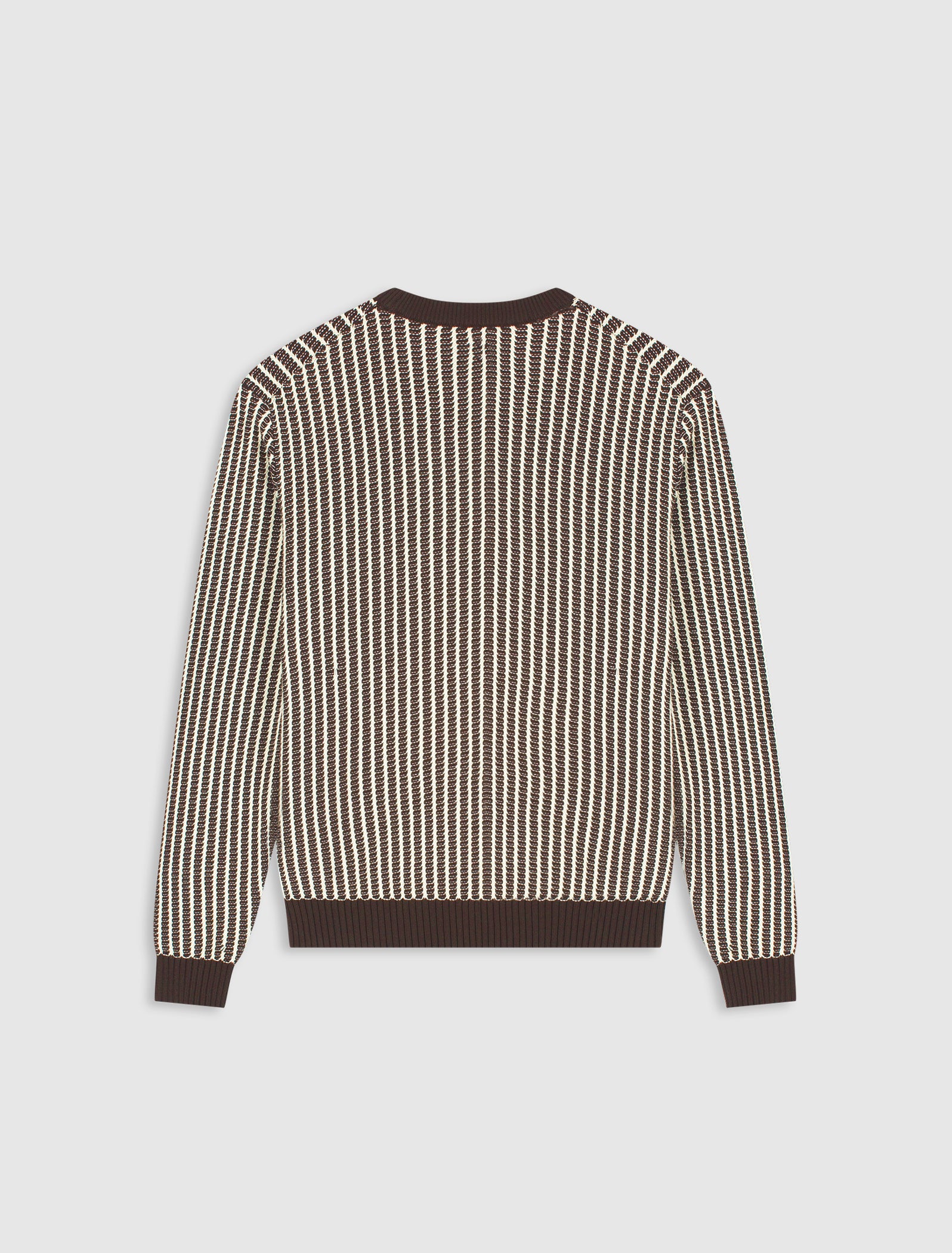 Ladder Stitch Knit Sweater | Dark Brown