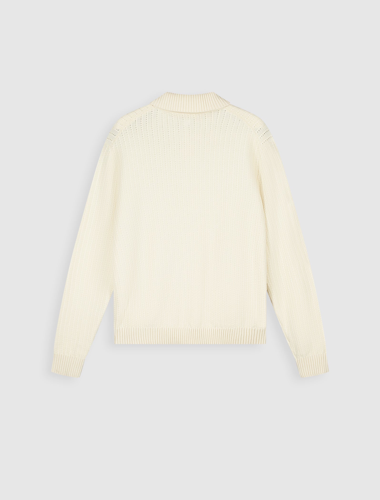 Initials Ladder Stitch Knit Vest | Ecru