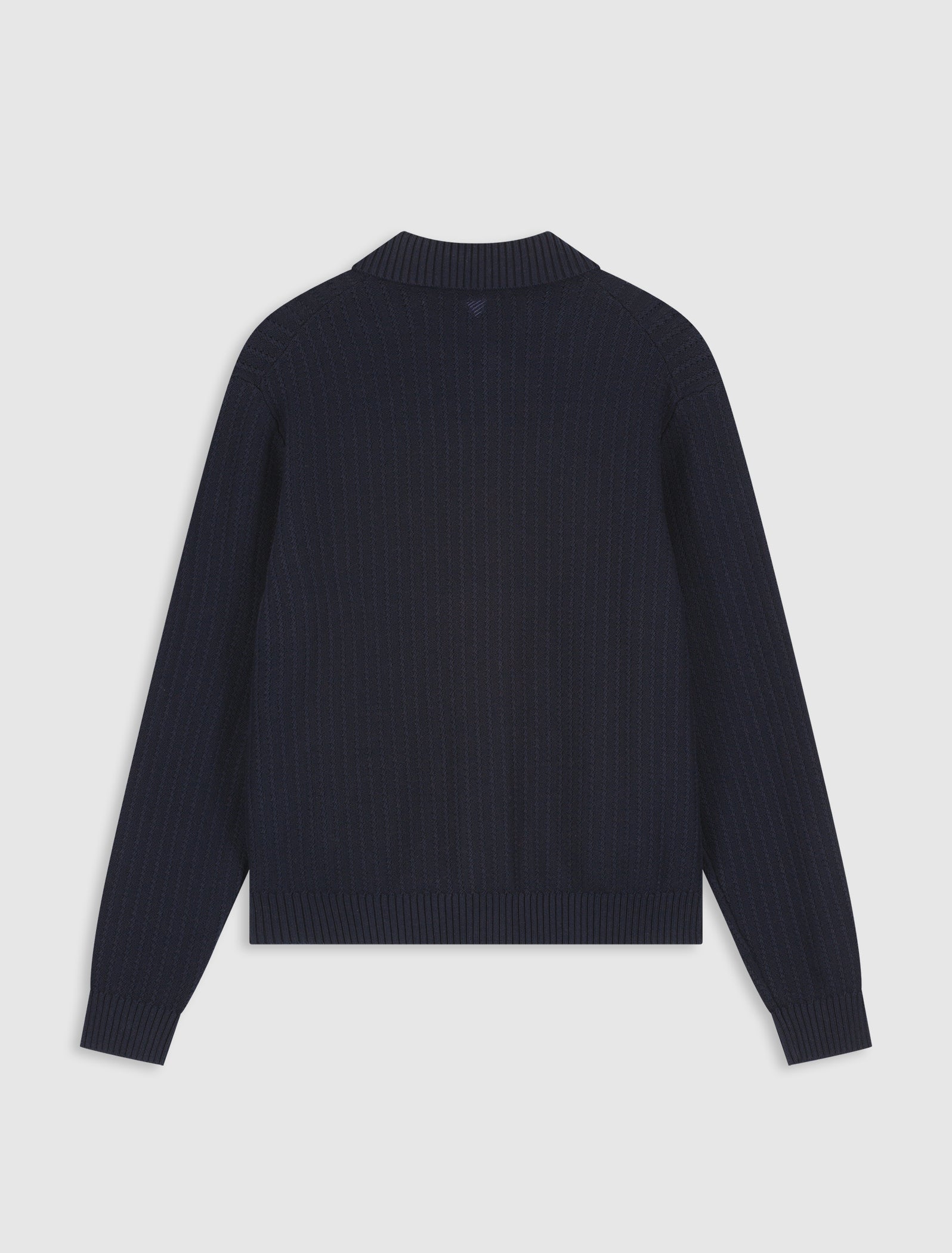 Initials Ladder Stitch Knit Vest | Dark Navy