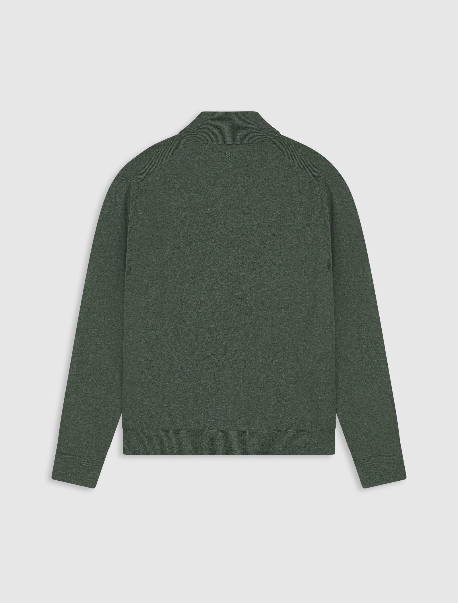 Flat Knit Hidden Half-zip Sweater | Dark Army
