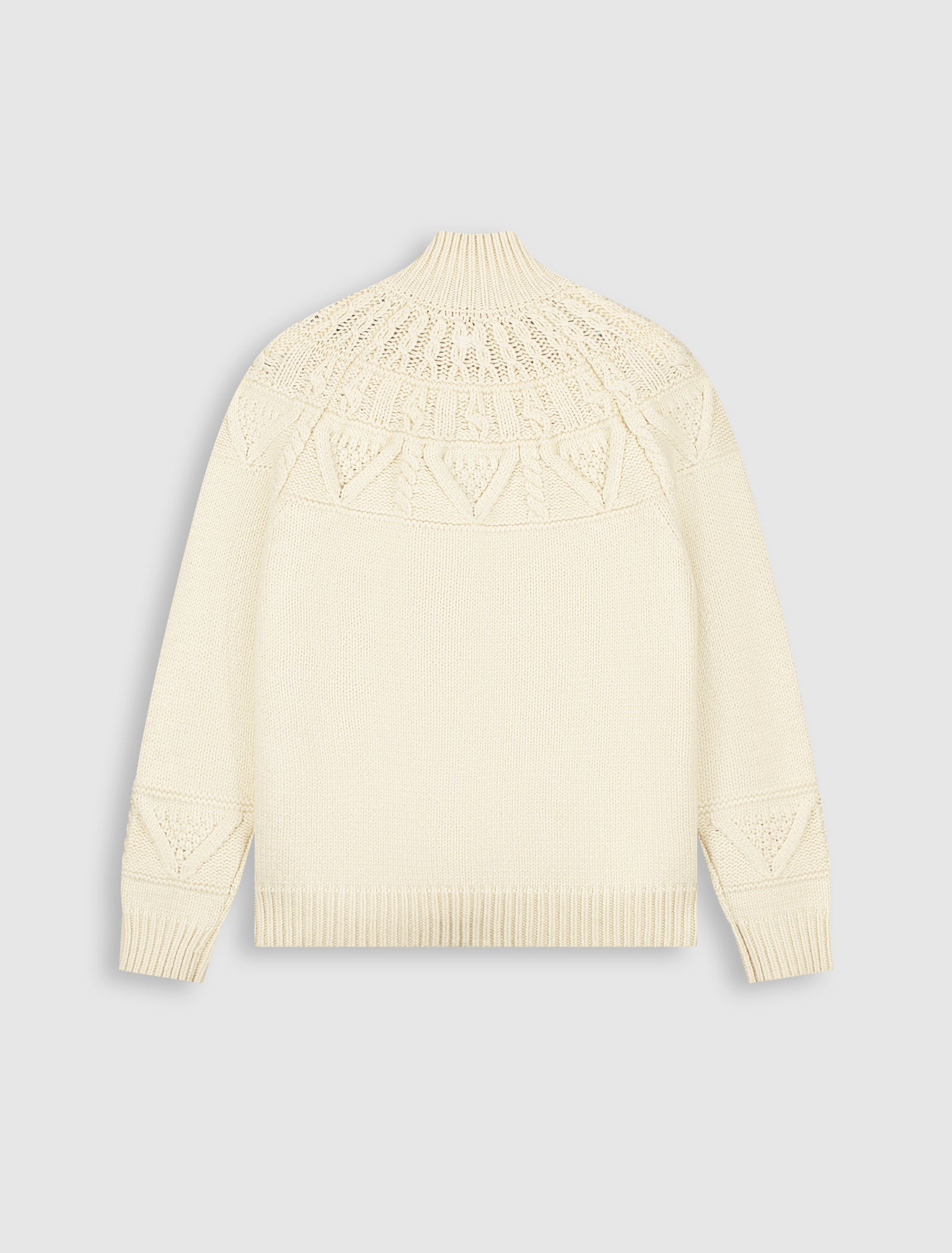 Heavy Cable Knit Sweater | Ecru