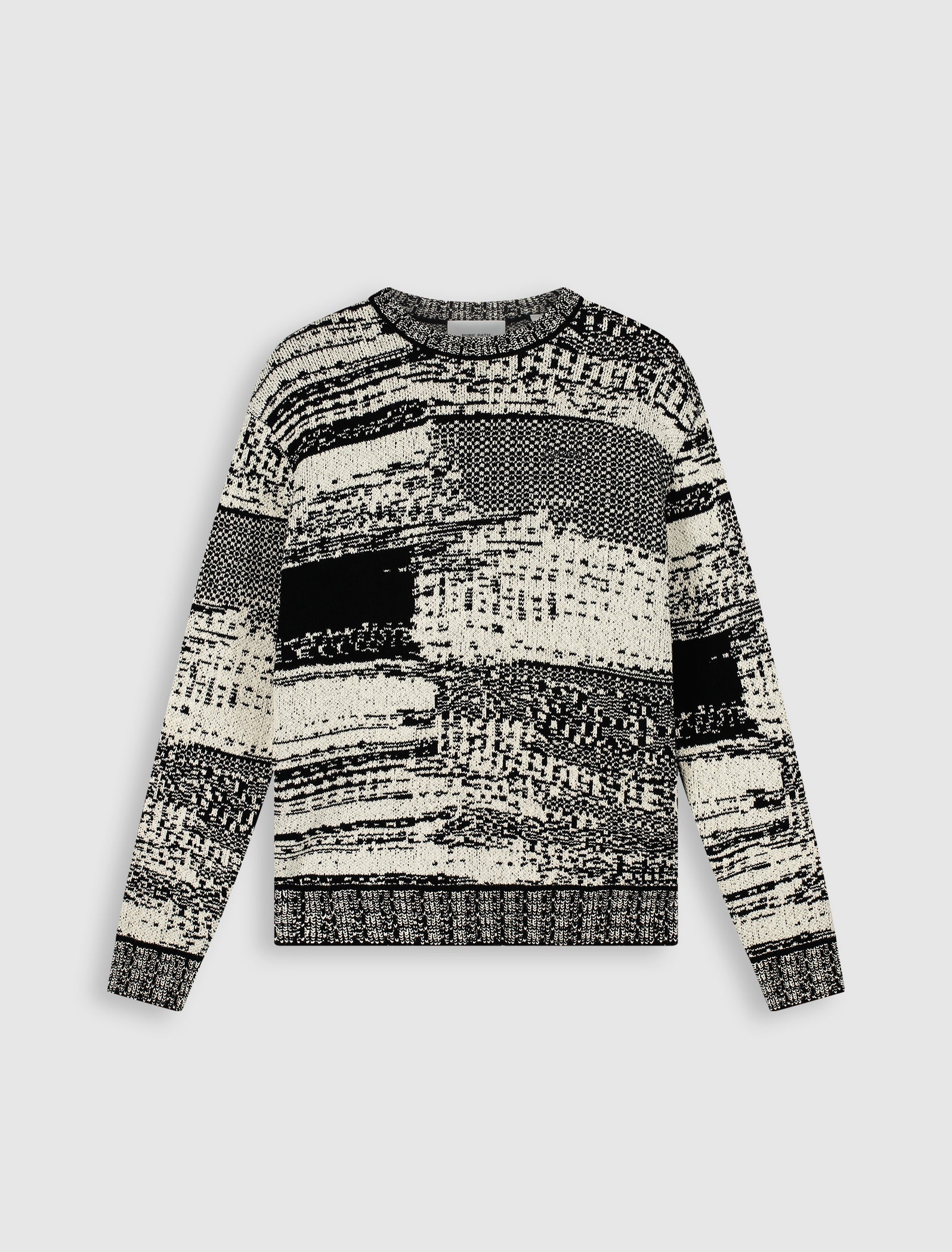 Jacquard Knit Sweater | Black