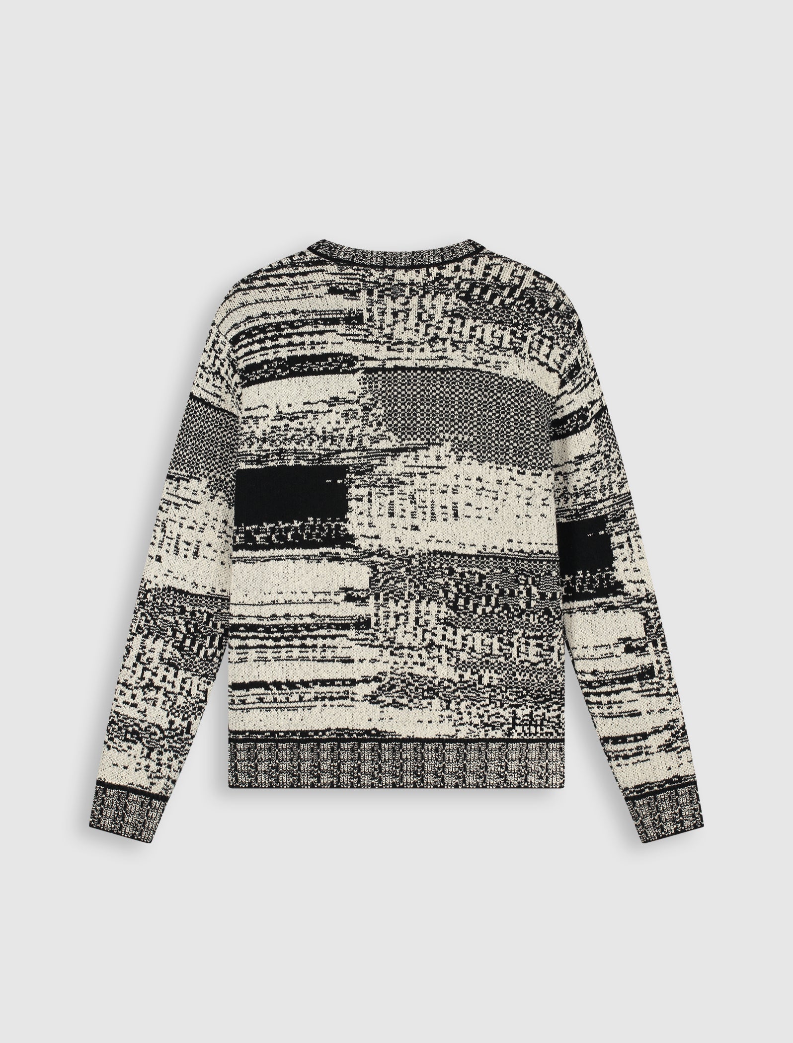 Jacquard Knit Sweater | Black