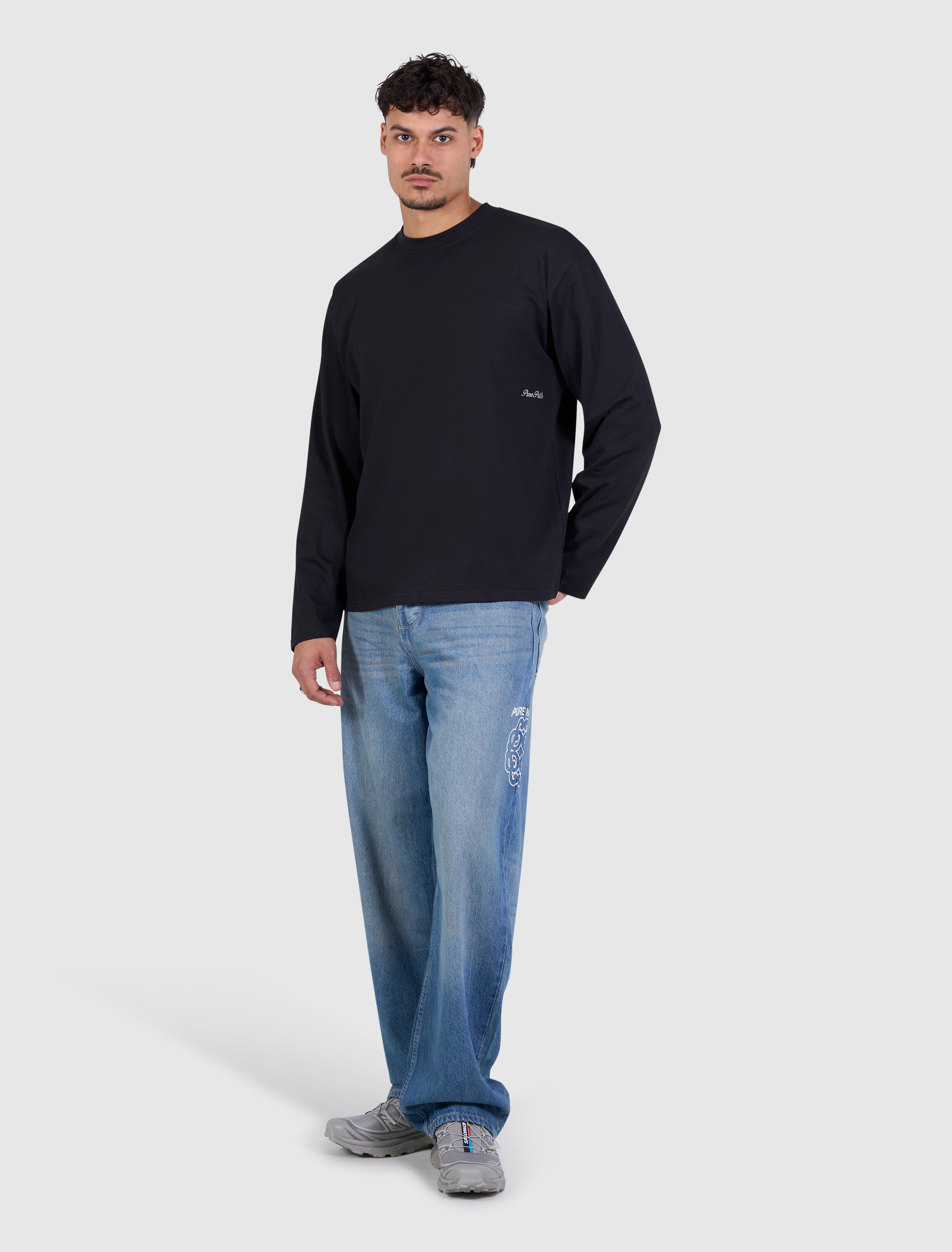 Society Longsleeve T-shirt | Black
