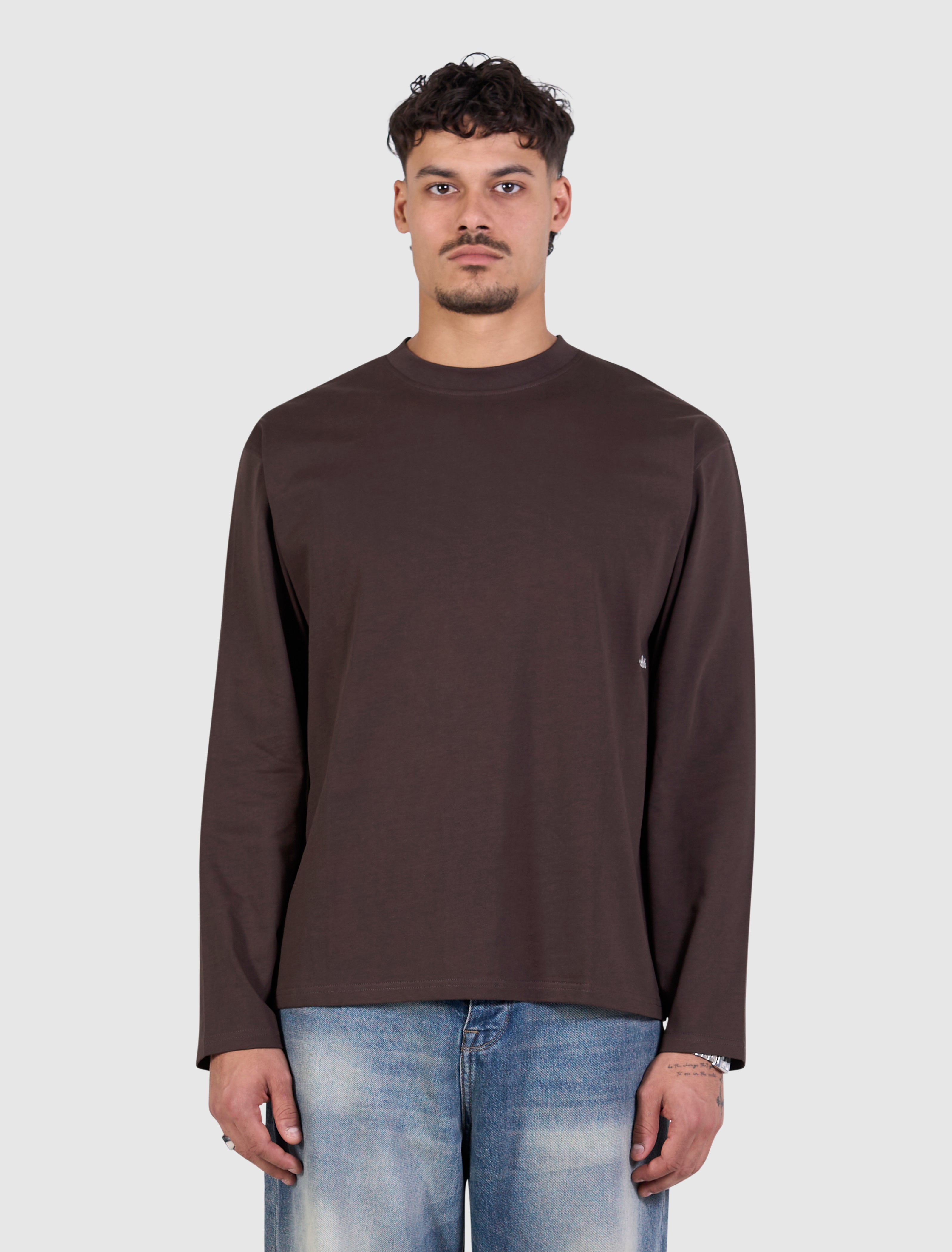 Society Longsleeve T-shirt | Dark Brown