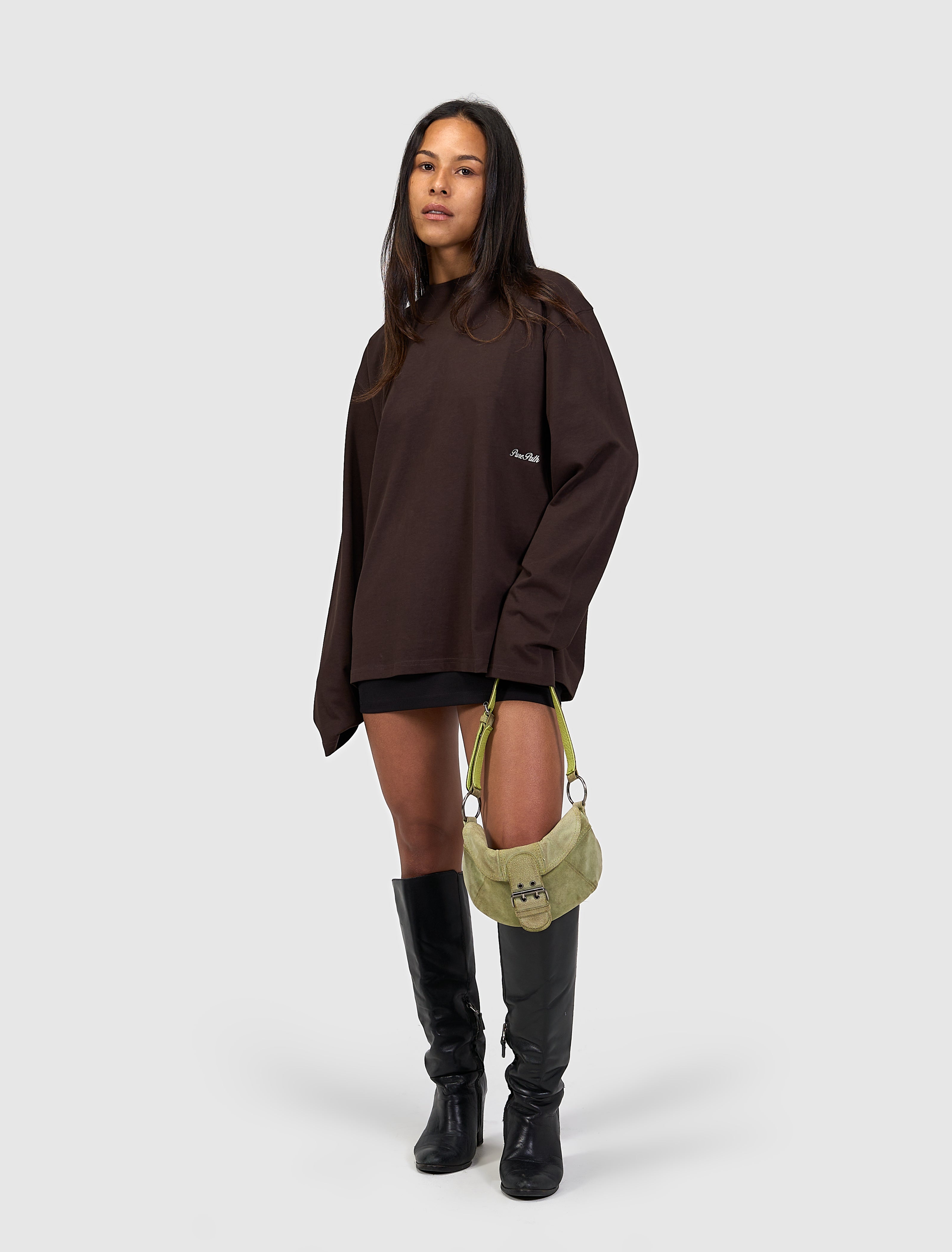 Society Longsleeve T-shirt | Dark Brown