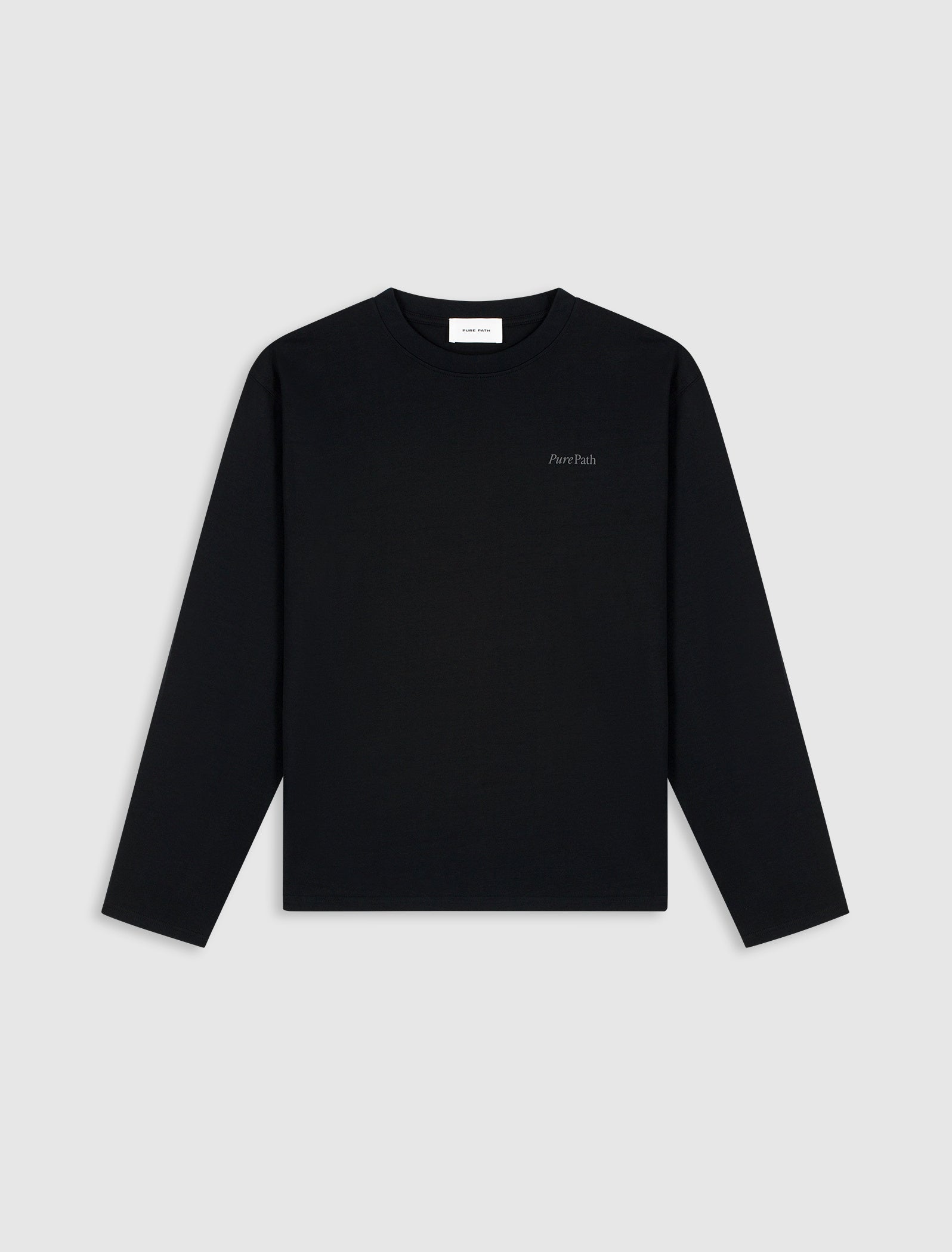 Mirror Logo Longsleeve T-shirt | Black