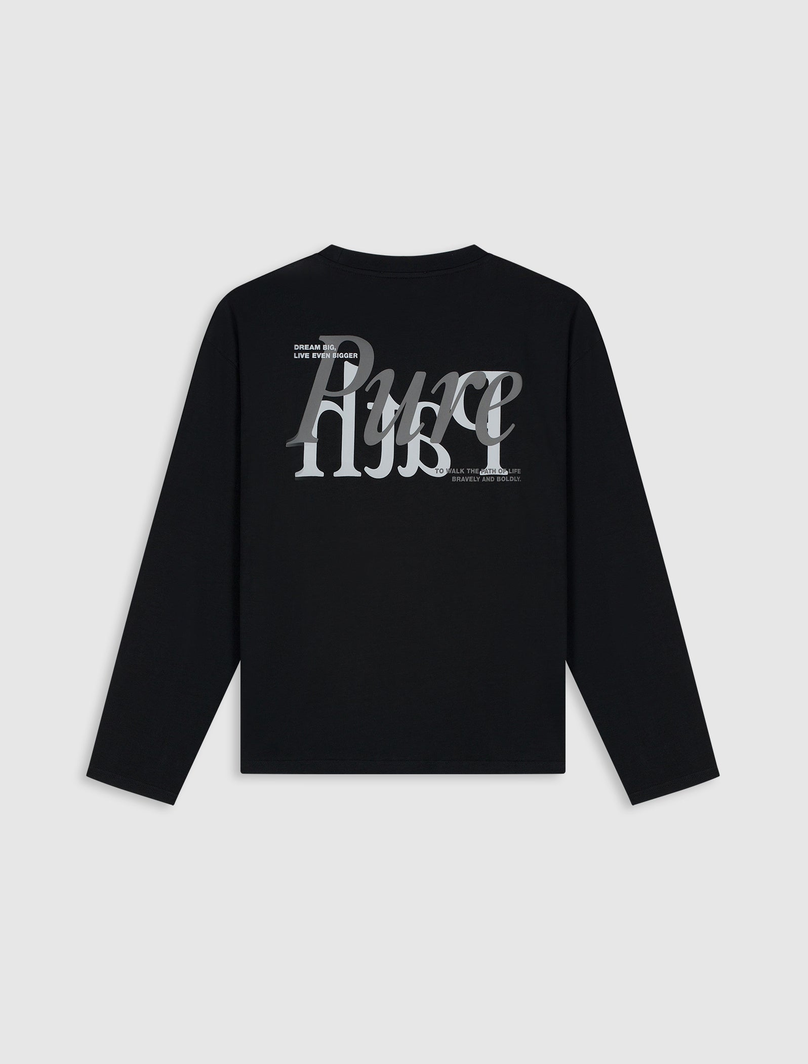 Mirror Logo Longsleeve T-shirt | Black