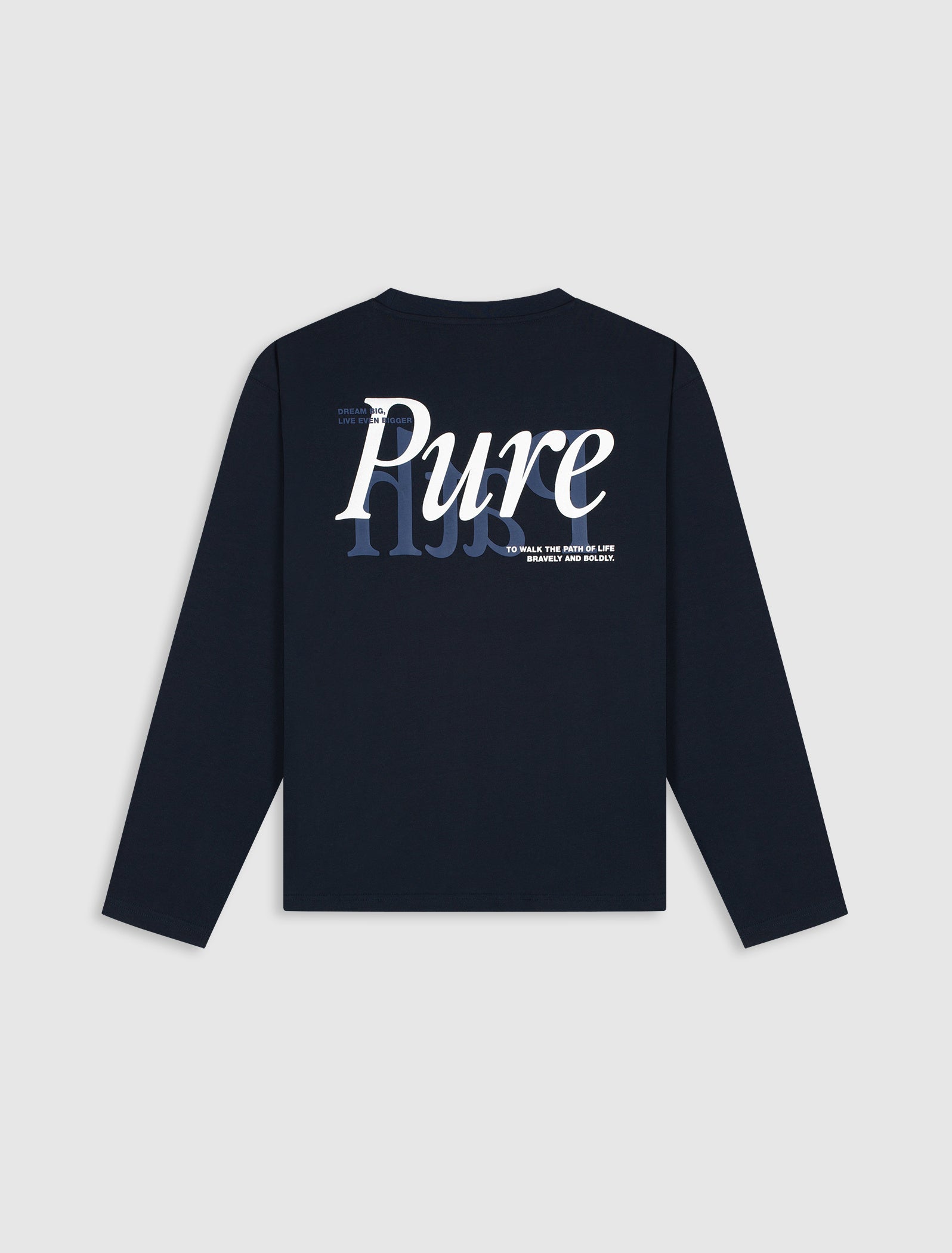 Mirror Logo Longsleeve T-shirt | Dark Navy