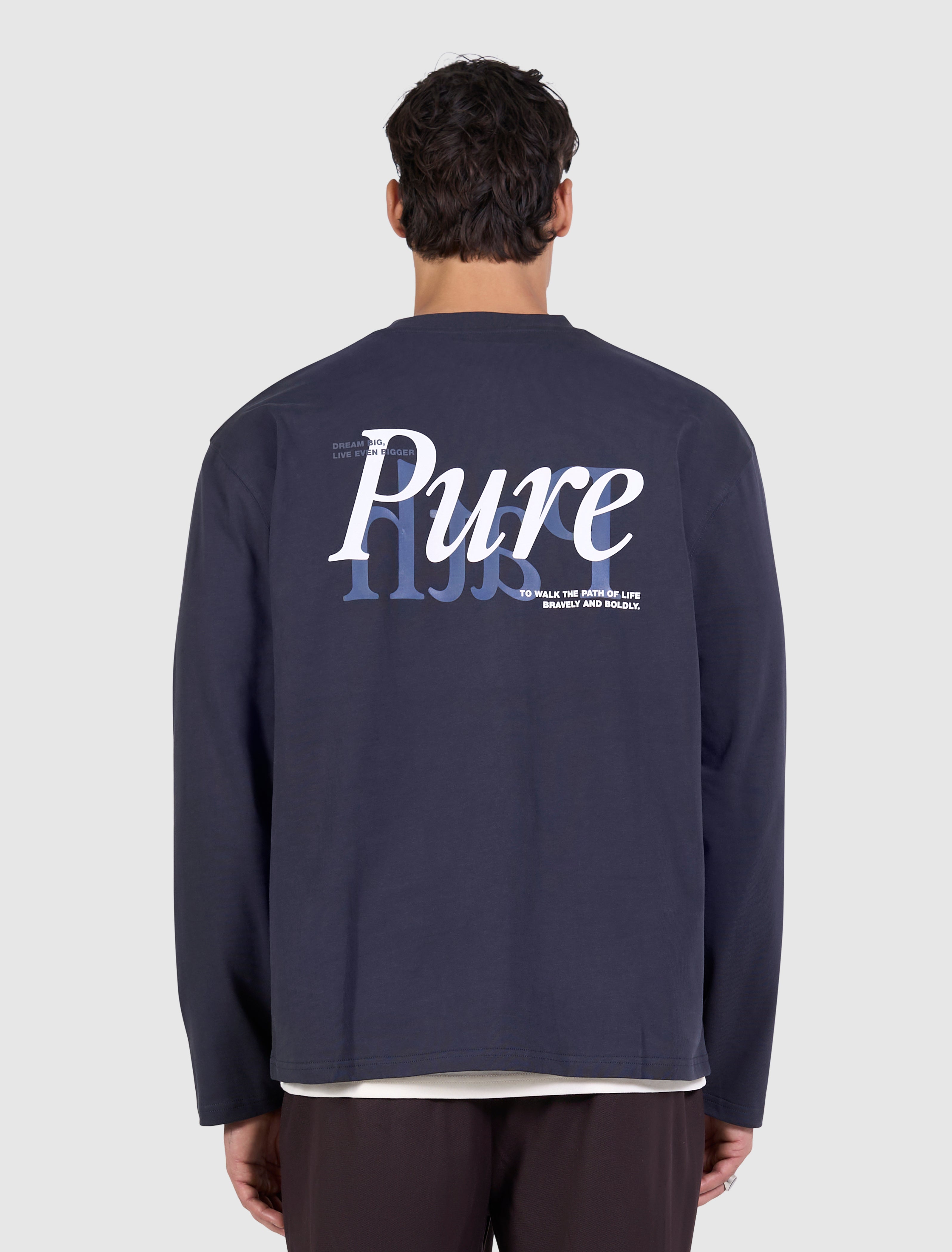 Mirror Logo Longsleeve T-shirt | Dark Navy