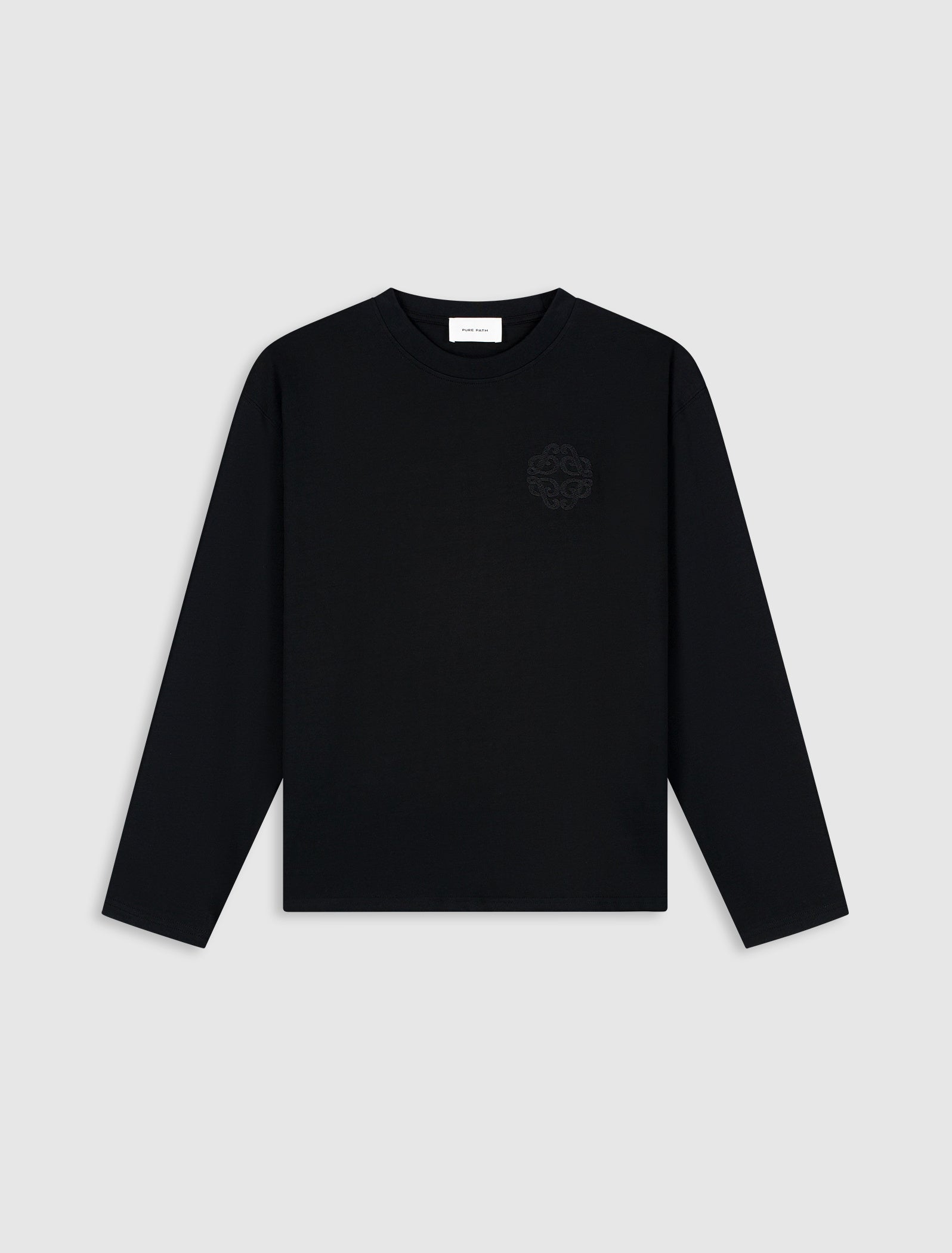 Emblem Logo Longsleeve T-shirt | Black