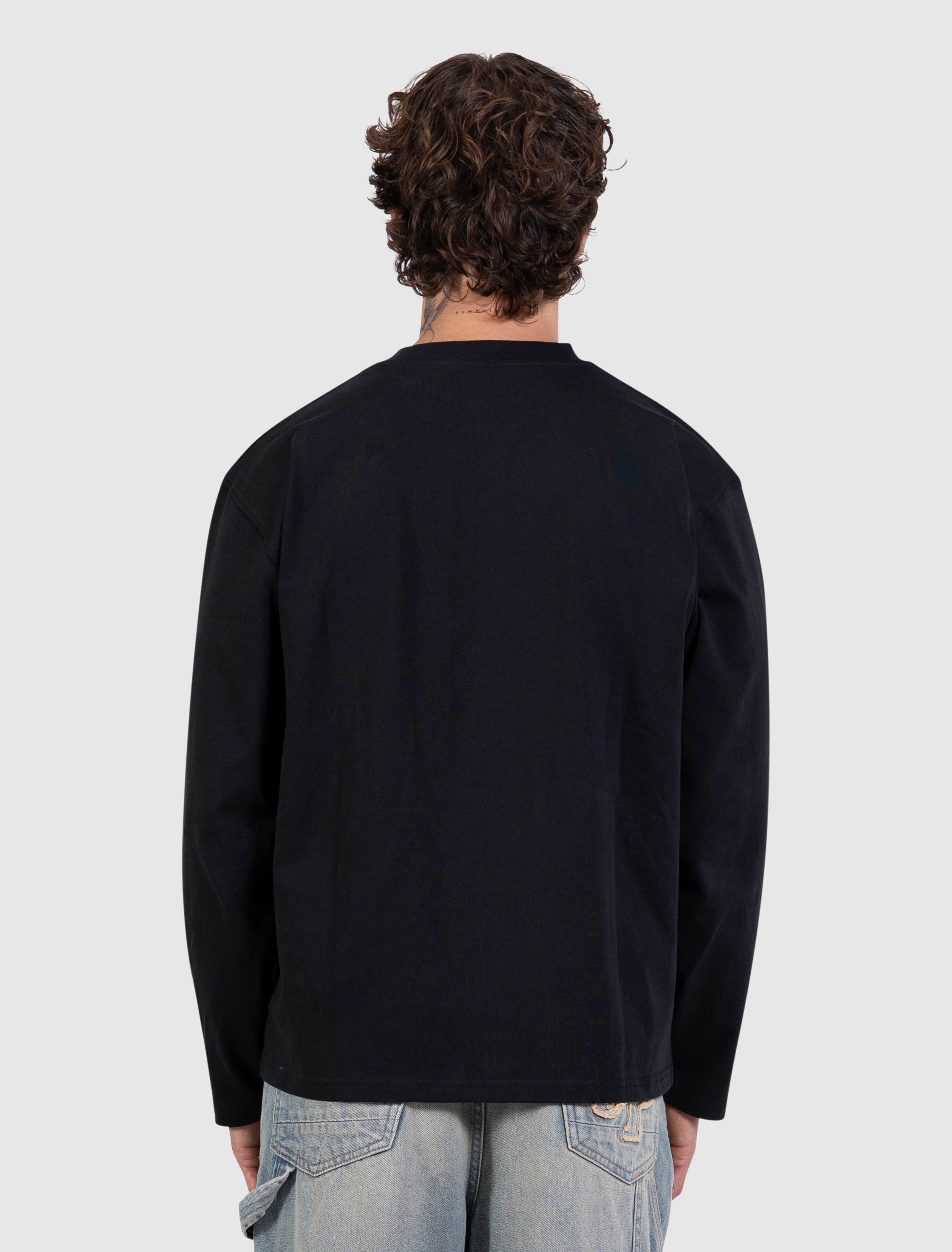 Emblem Logo Longsleeve T-shirt | Black
