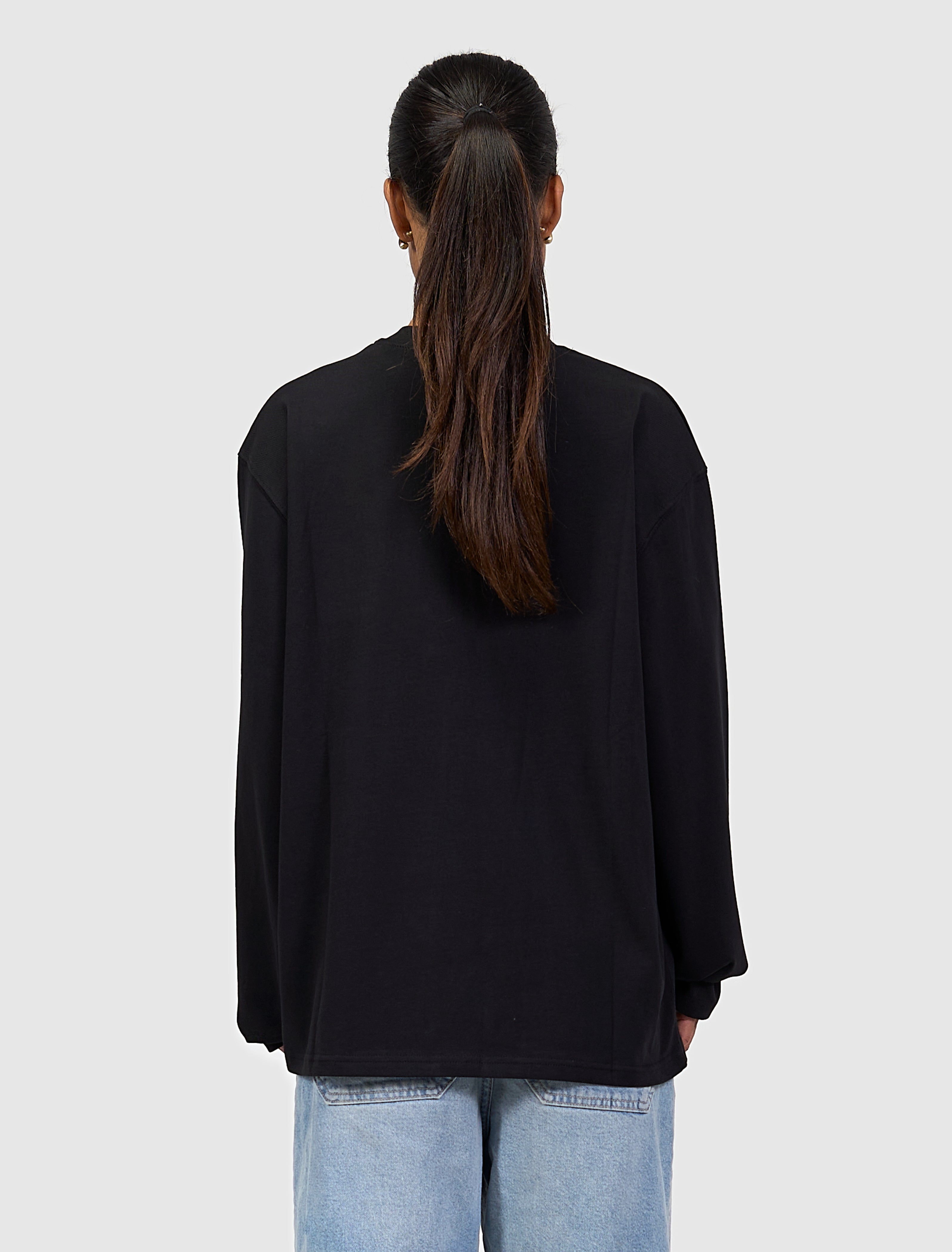 Emblem Logo Longsleeve T-shirt | Black