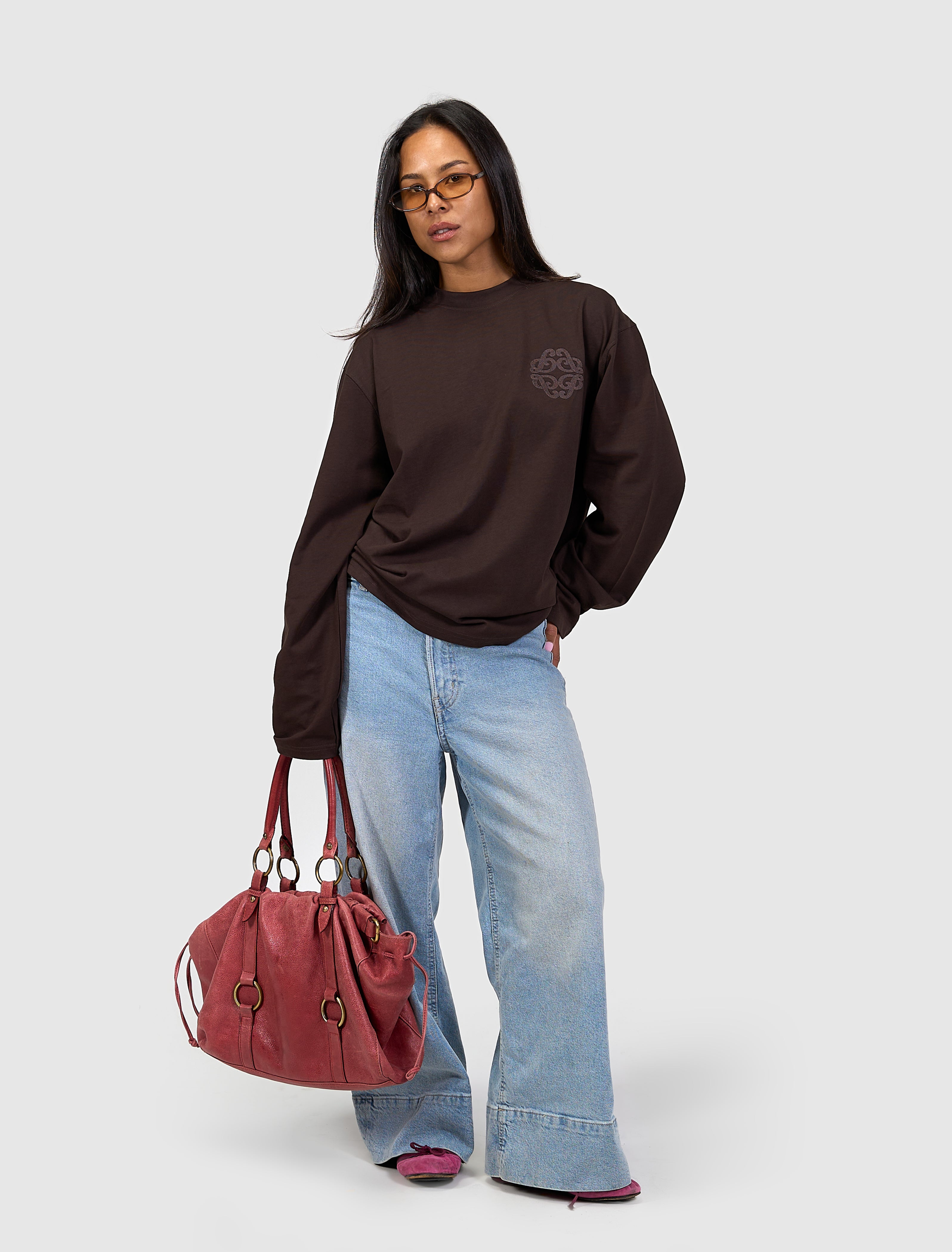 Emblem Logo Longsleeve T-shirt | Dark Brown