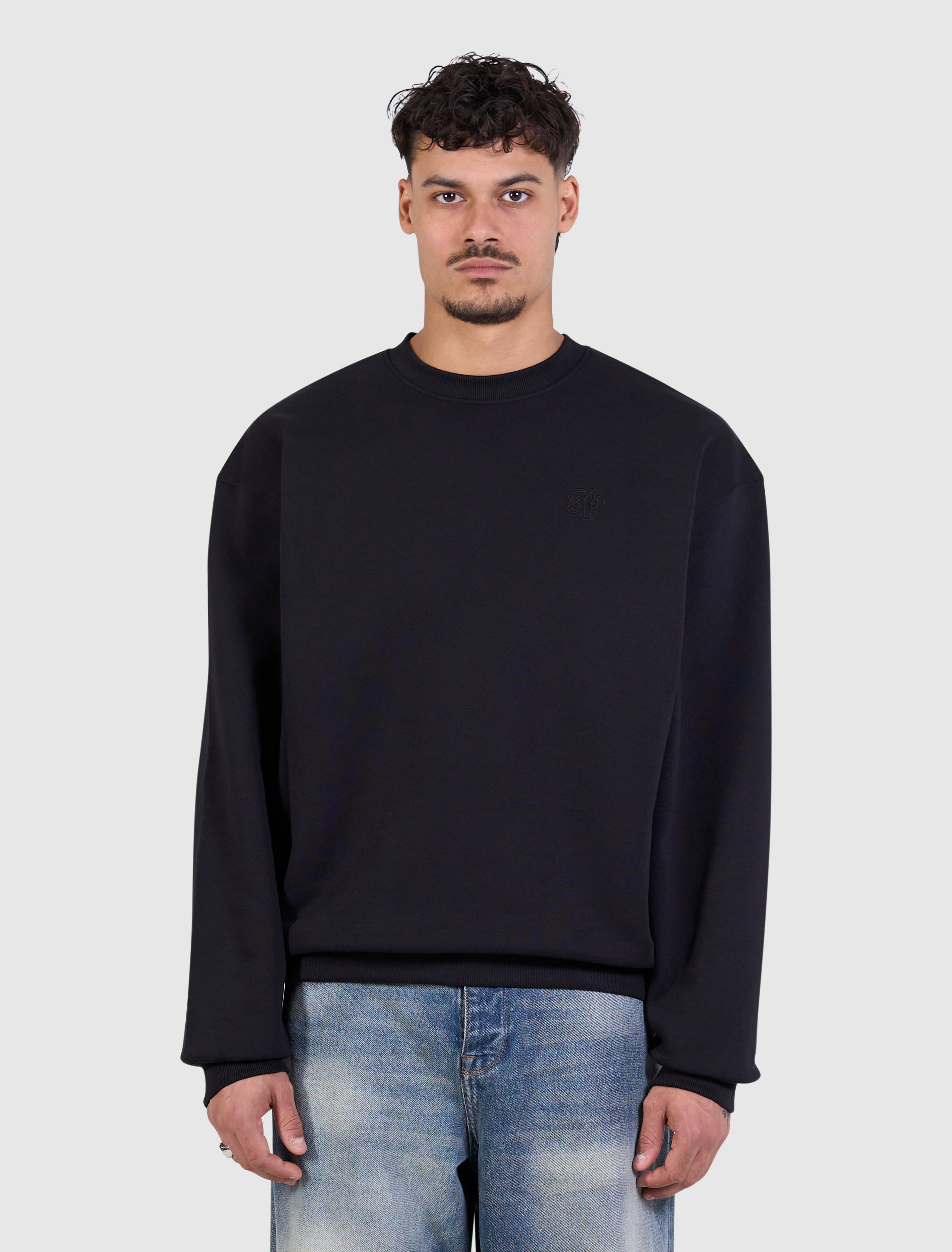 Essentials Initials Sweater | Black