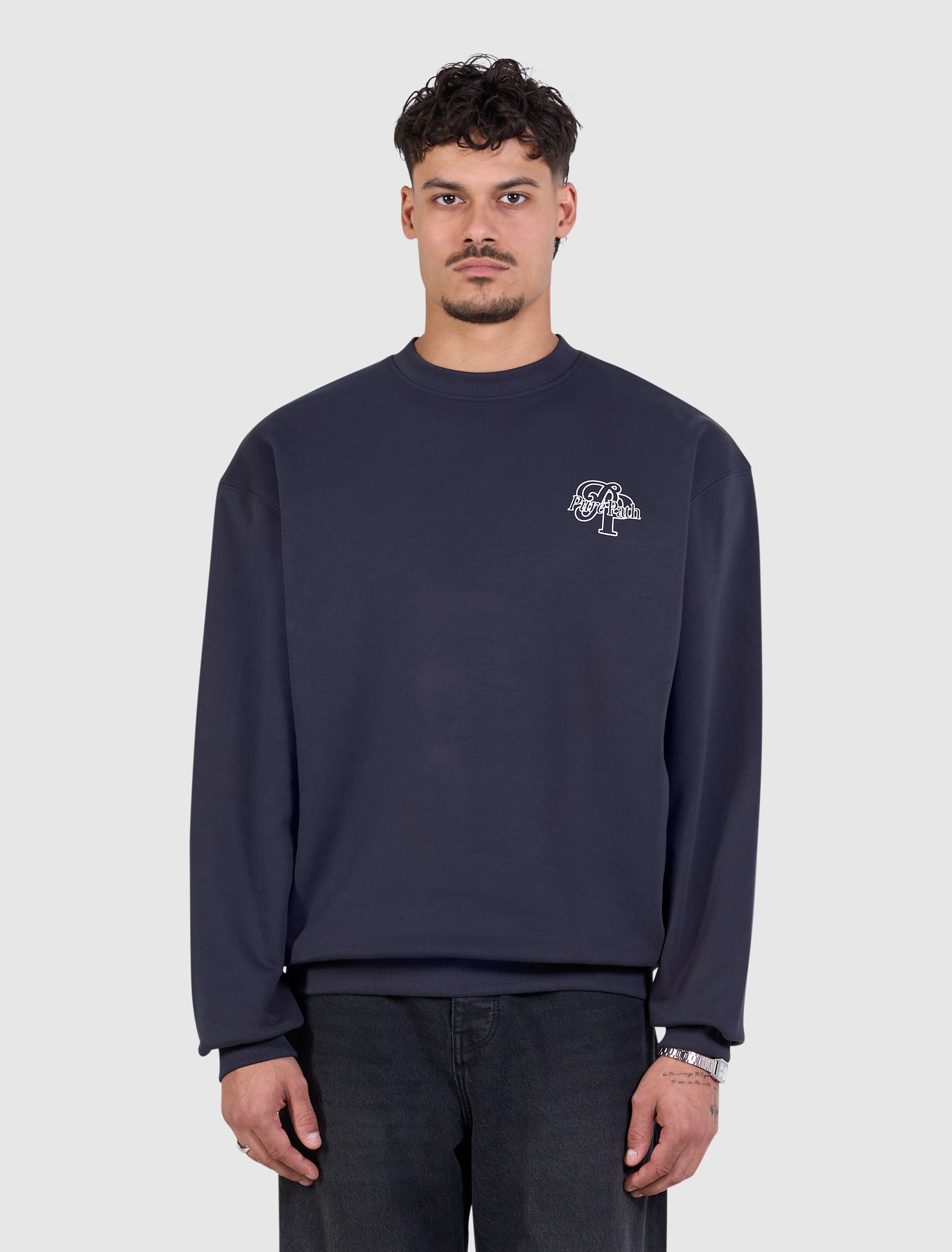 Initials Sweater | Dark Navy