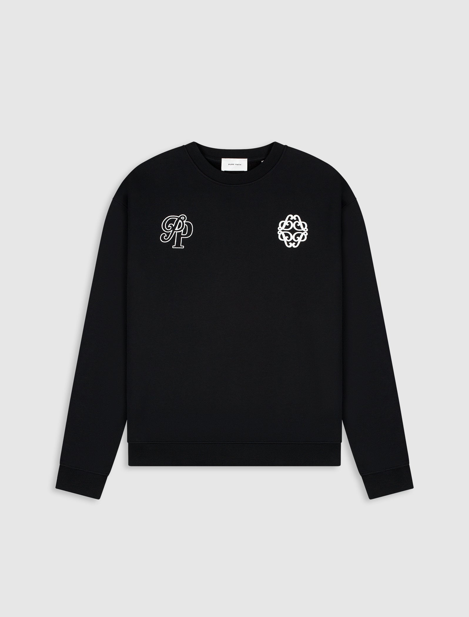 Initials Emblem Sweater | Black
