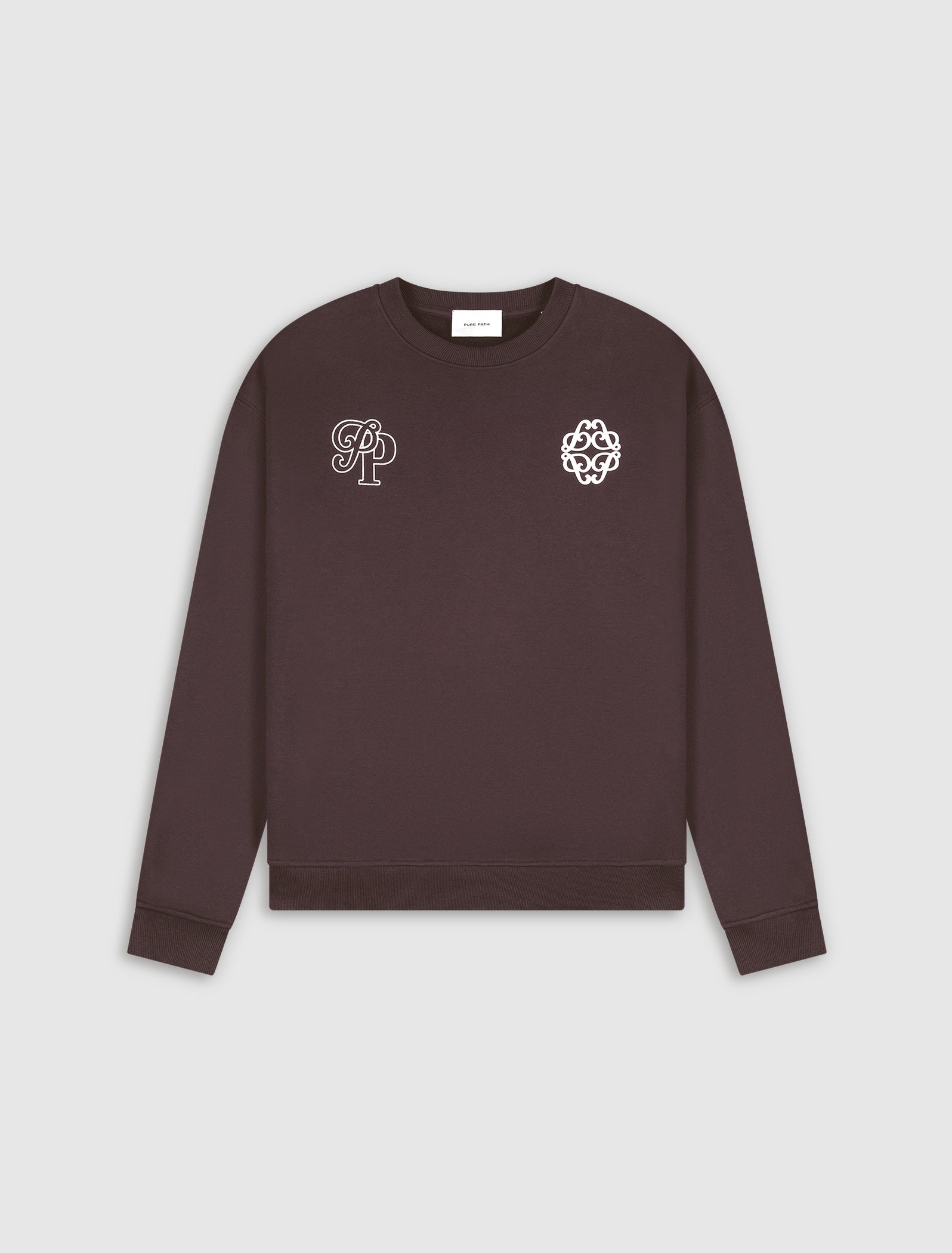 Initials Emblem Sweater | Dark Brown