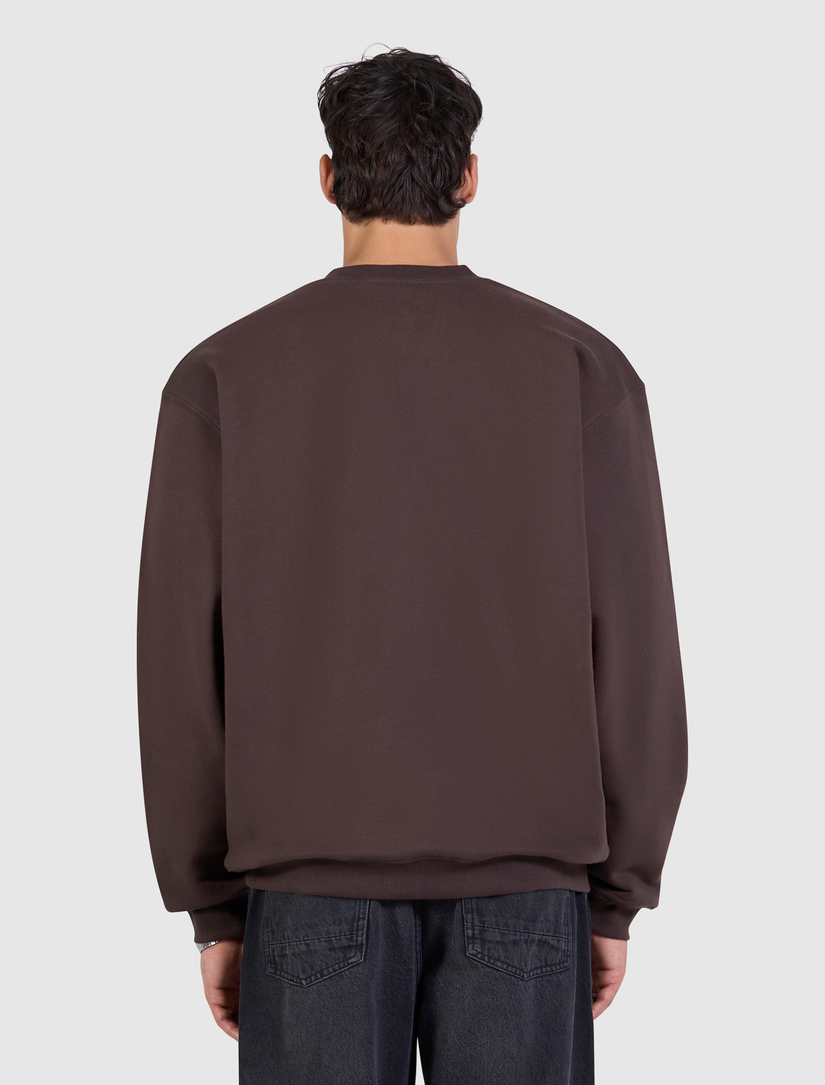 Initials Emblem Sweater | Dark Brown