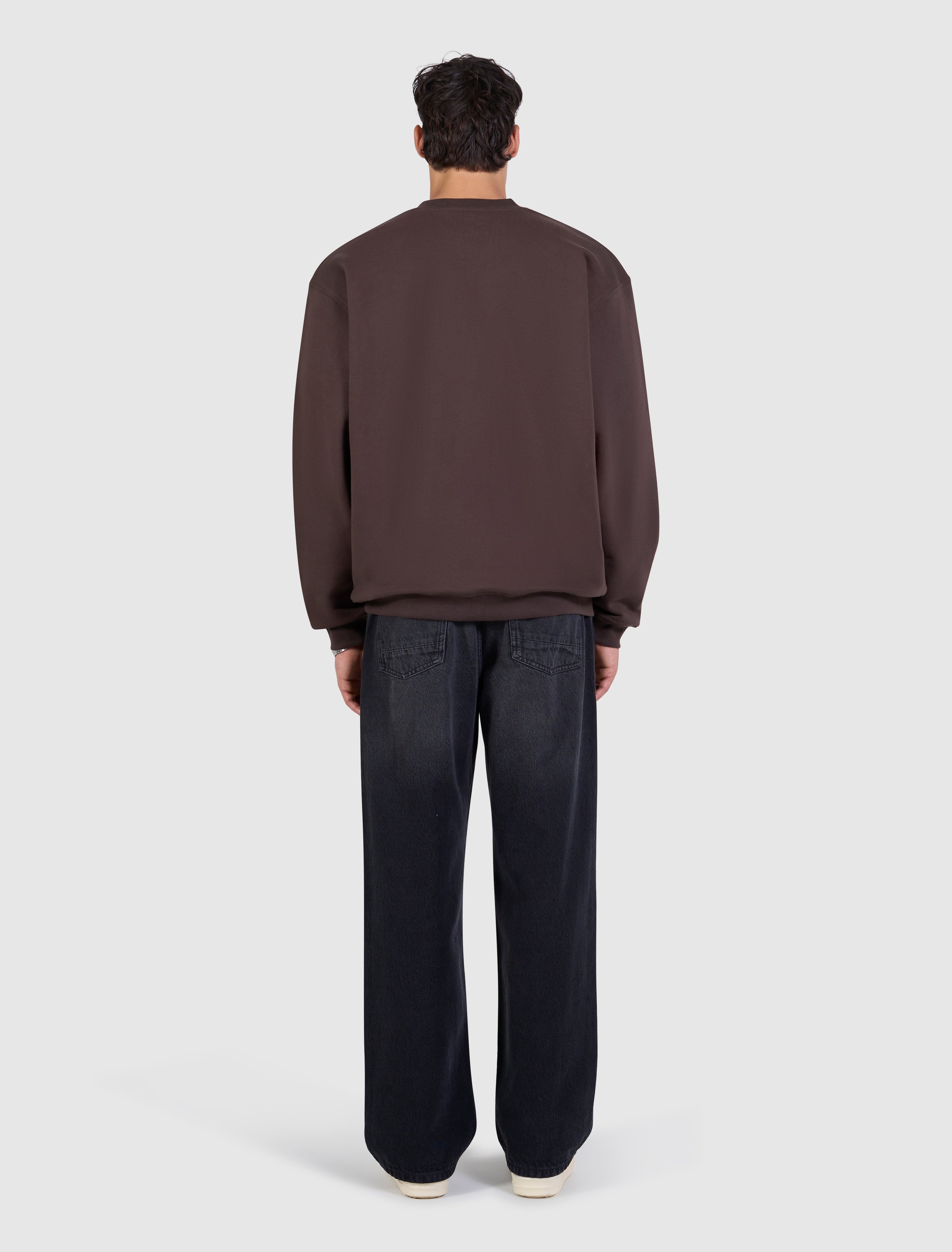 Initials Emblem Sweater | Dark Brown