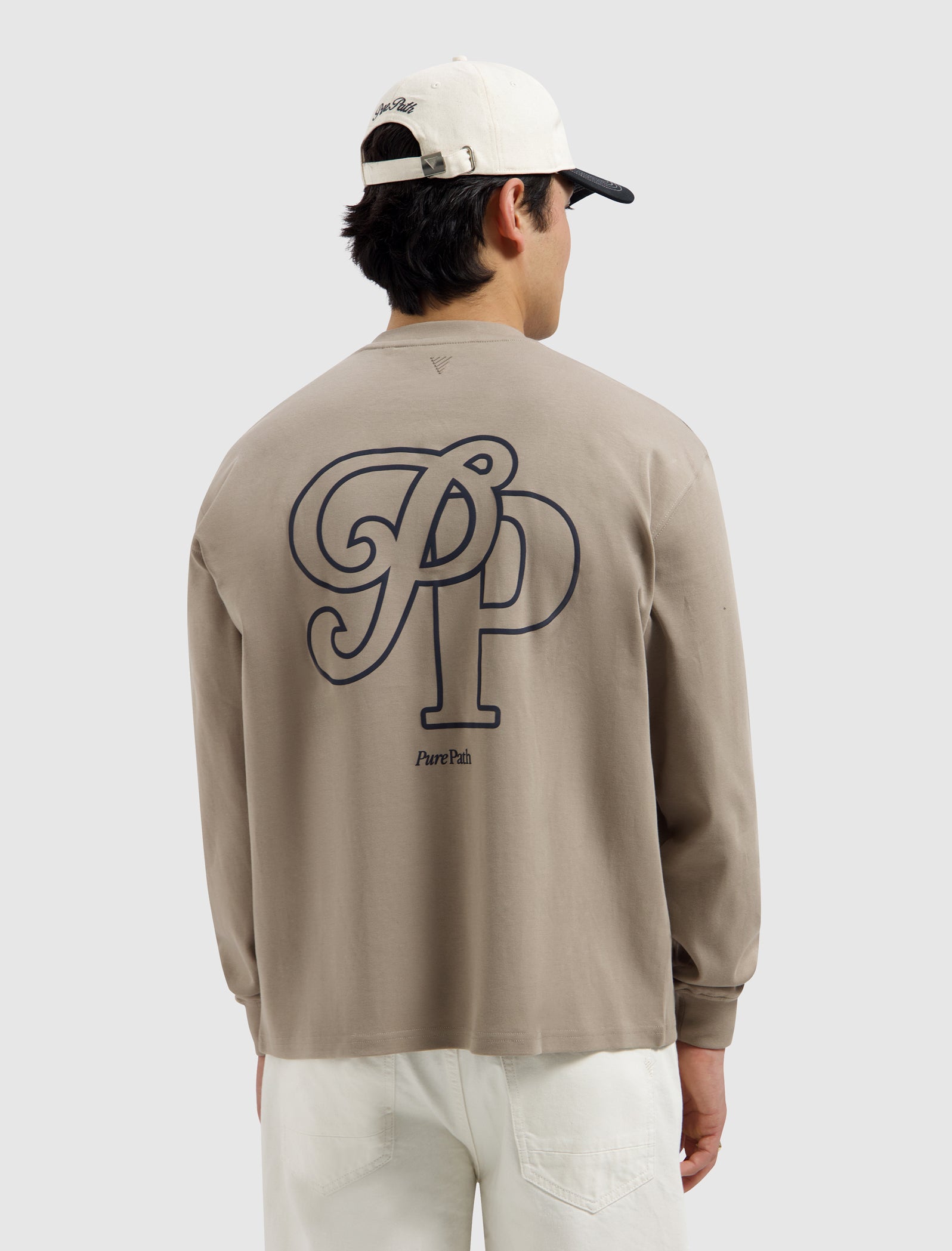 Initials Longsleeve T-shirt | Taupe