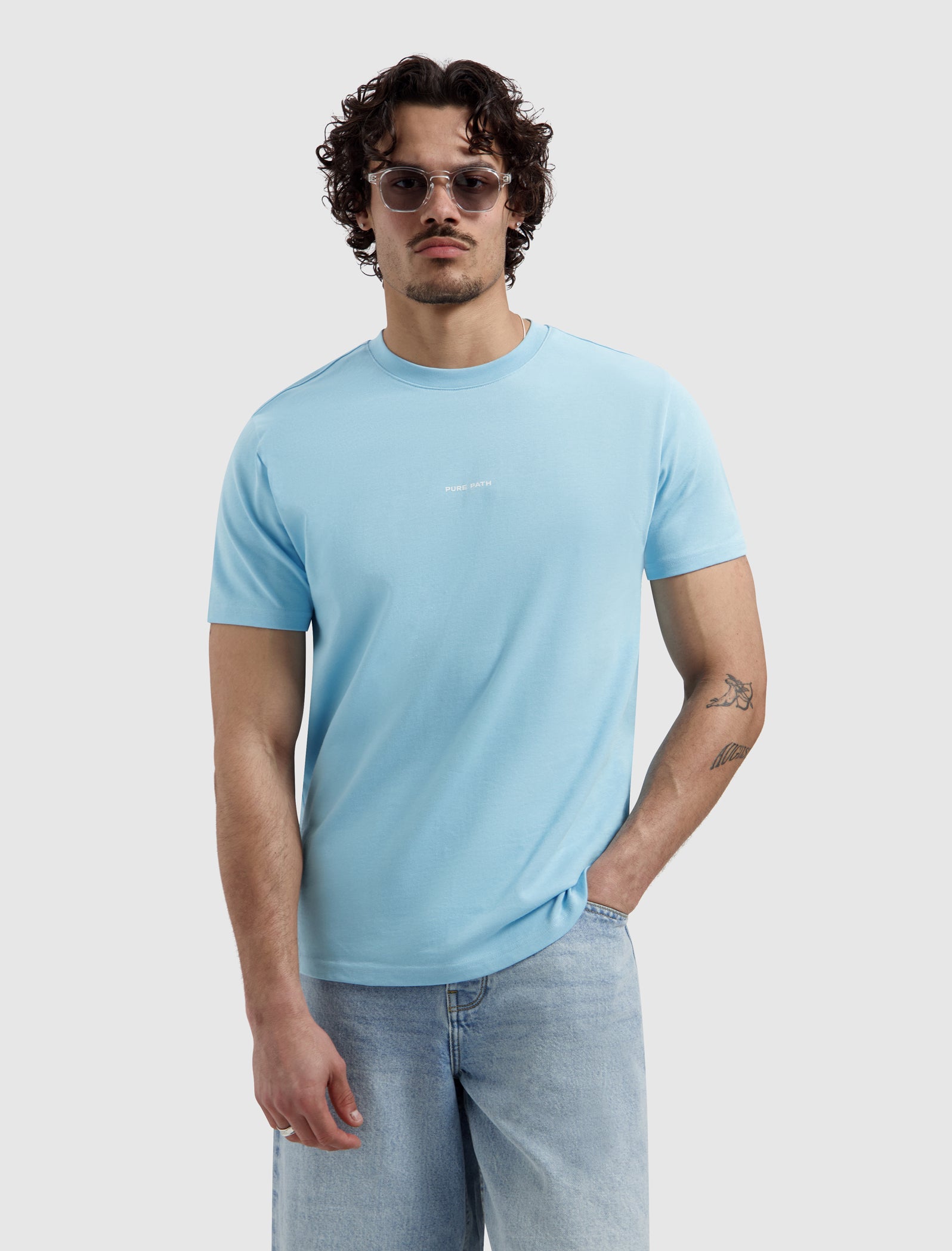 Dreamers Floral T-shirt | Sky Blue