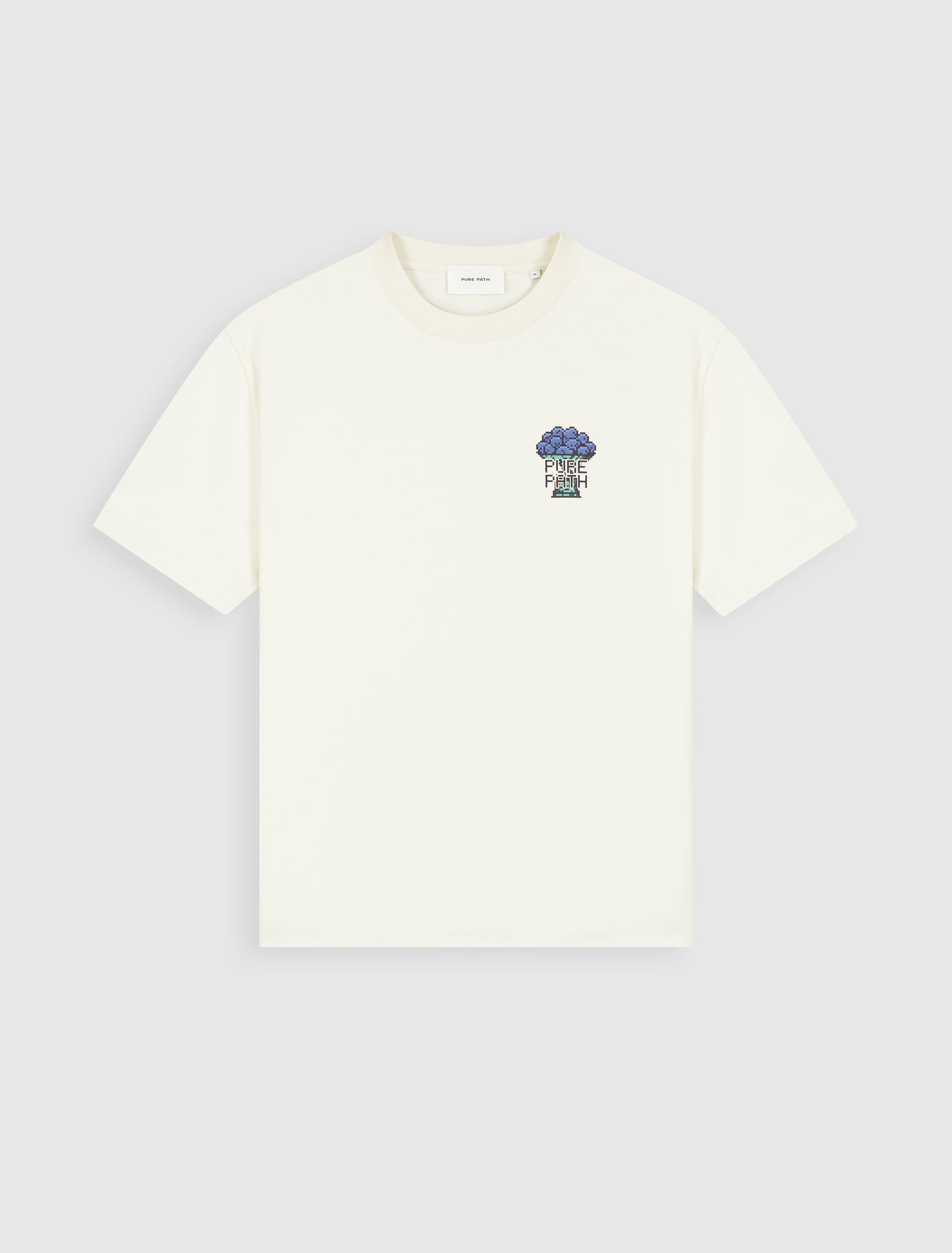 Pixel Fruit Bowl T-shirt | Ecru