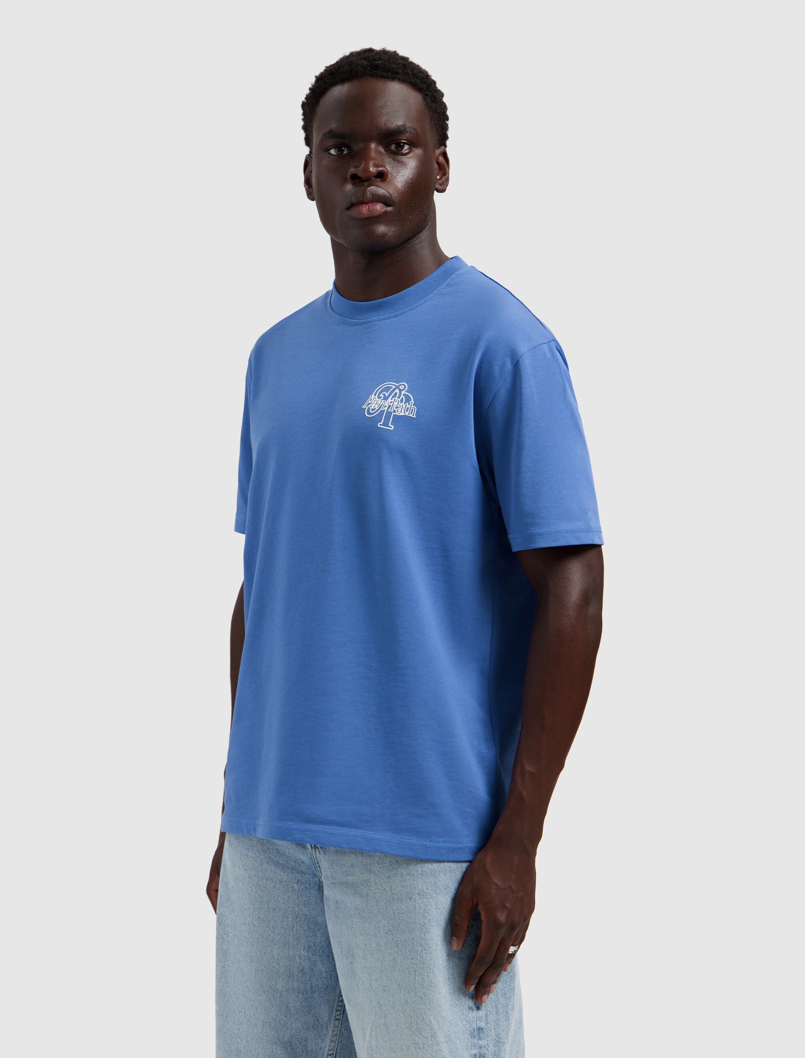 Initials T-shirt | Faded Cobalt