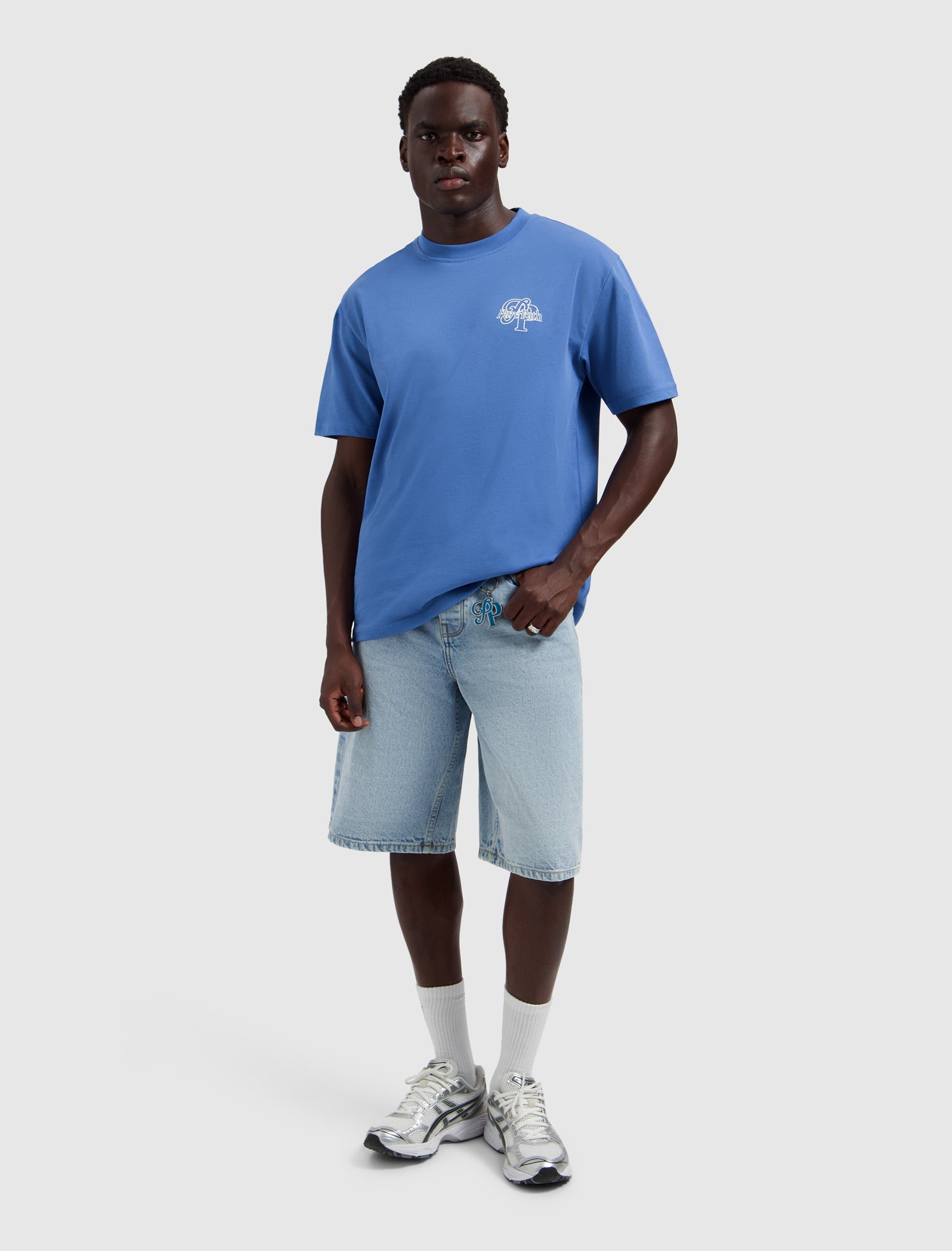 Initials T-shirt | Faded Cobalt