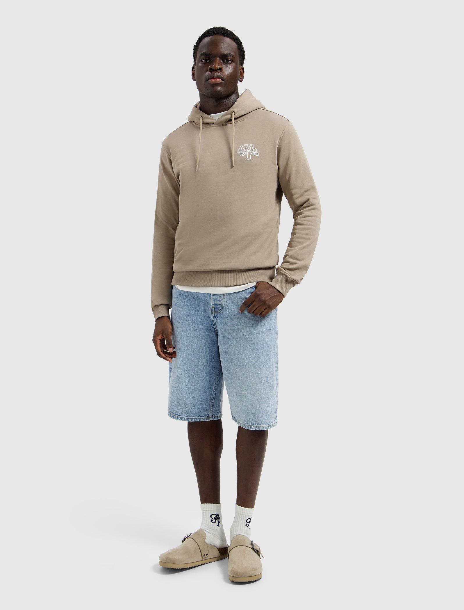 Initials Hoodie | Taupe